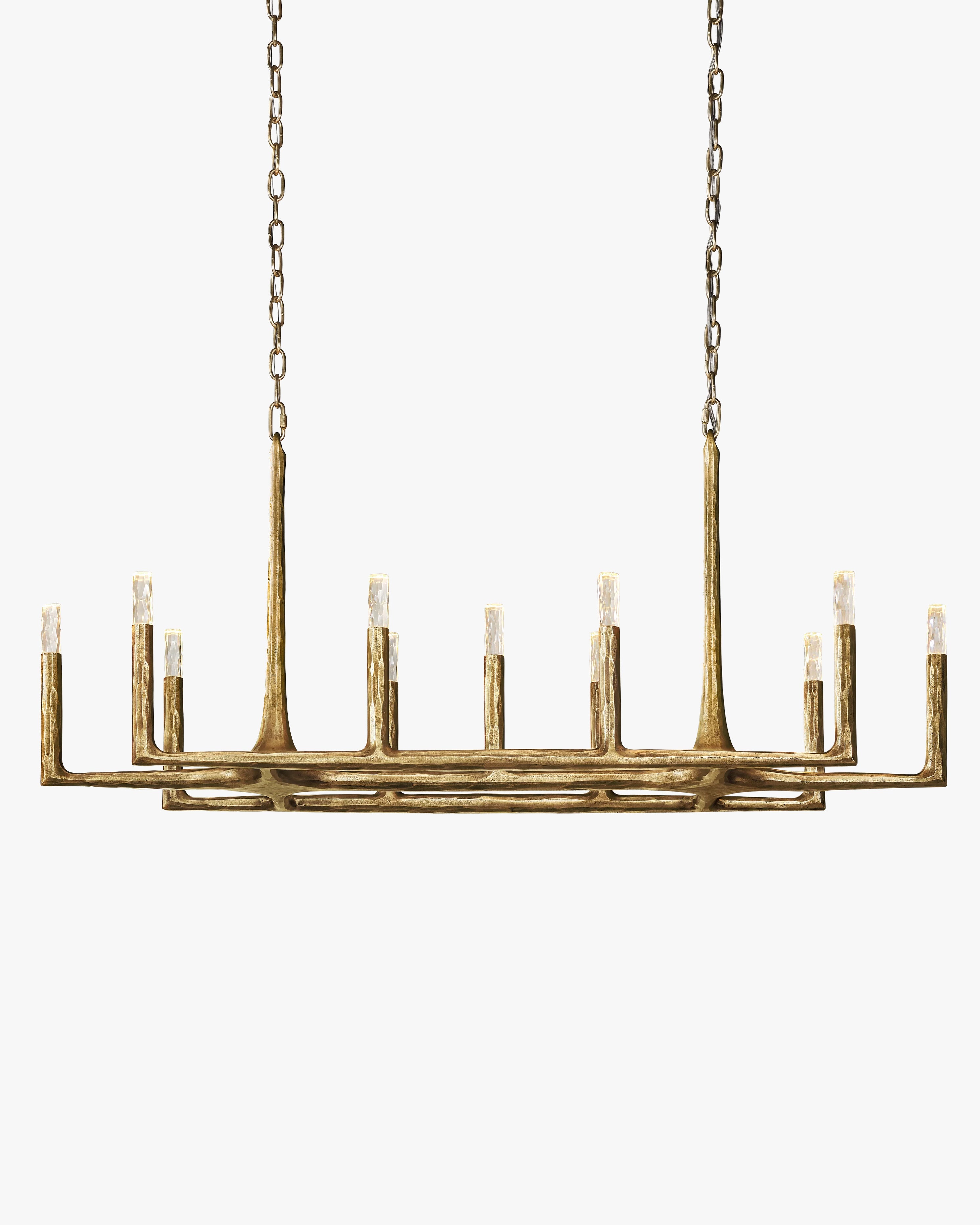 Forged Candlestick Linear Chandelier - Thaddeus