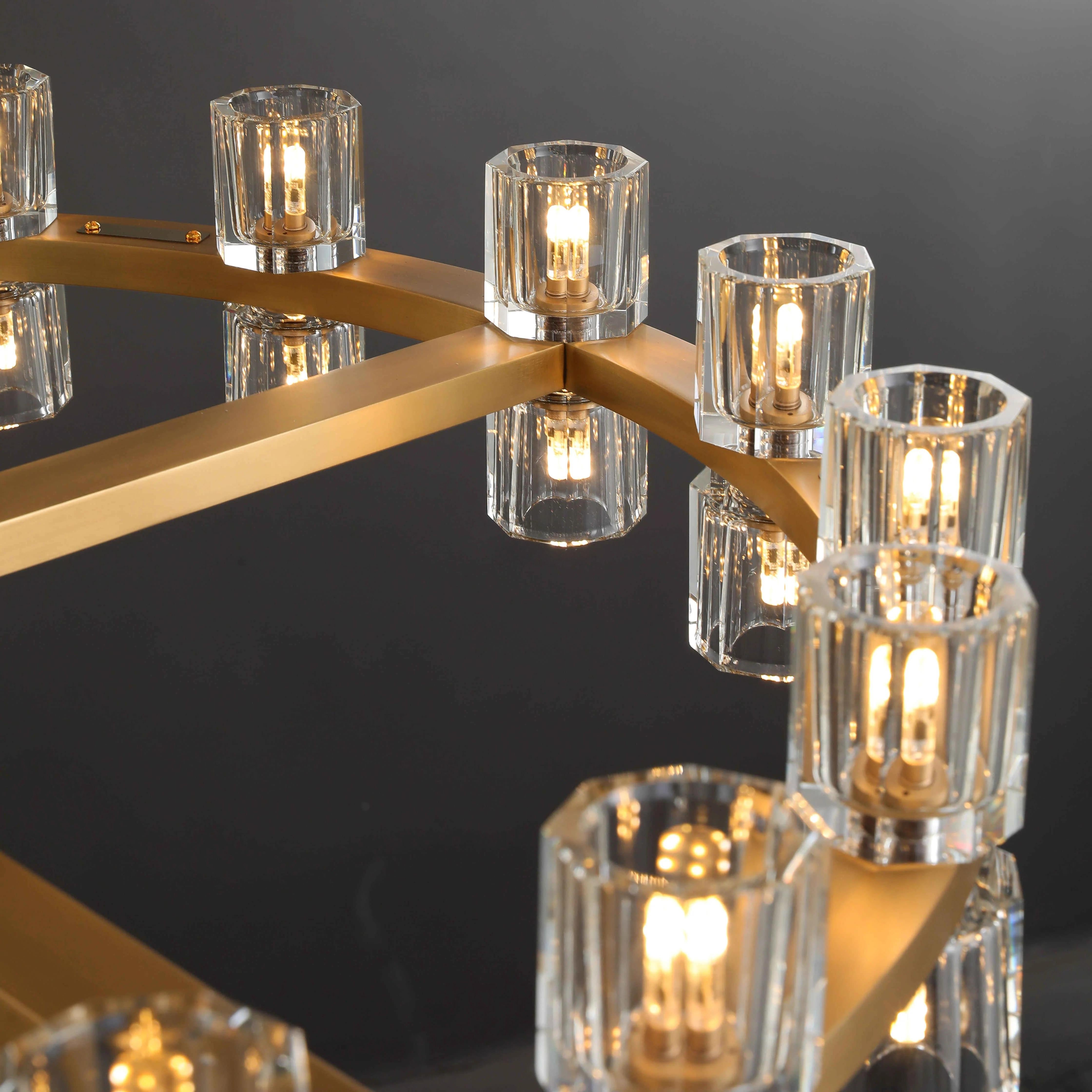 Hexagonal Crystal Round Chandelier – Arcachon