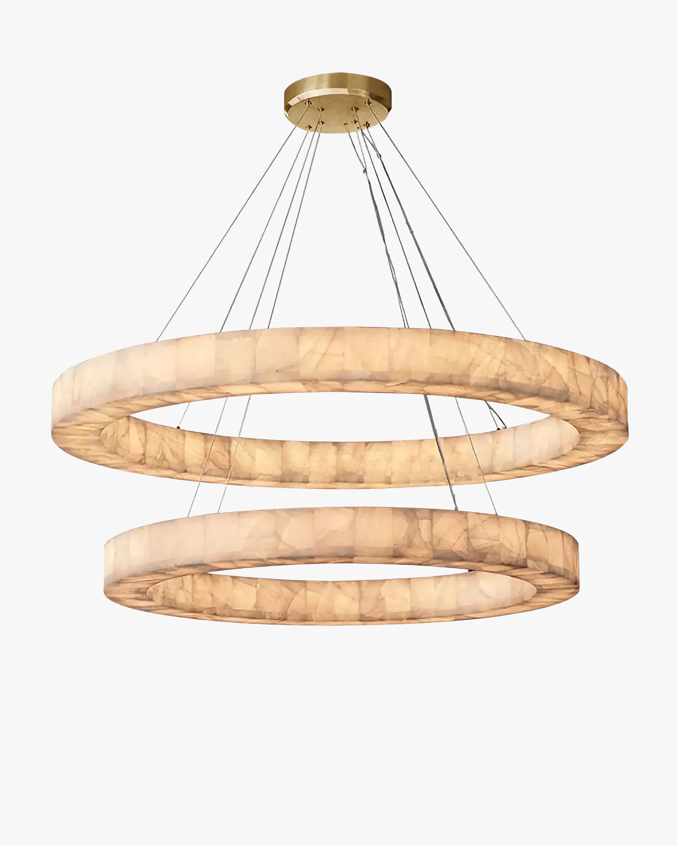 Lueur Round Alabaster Chandelier - Rivage