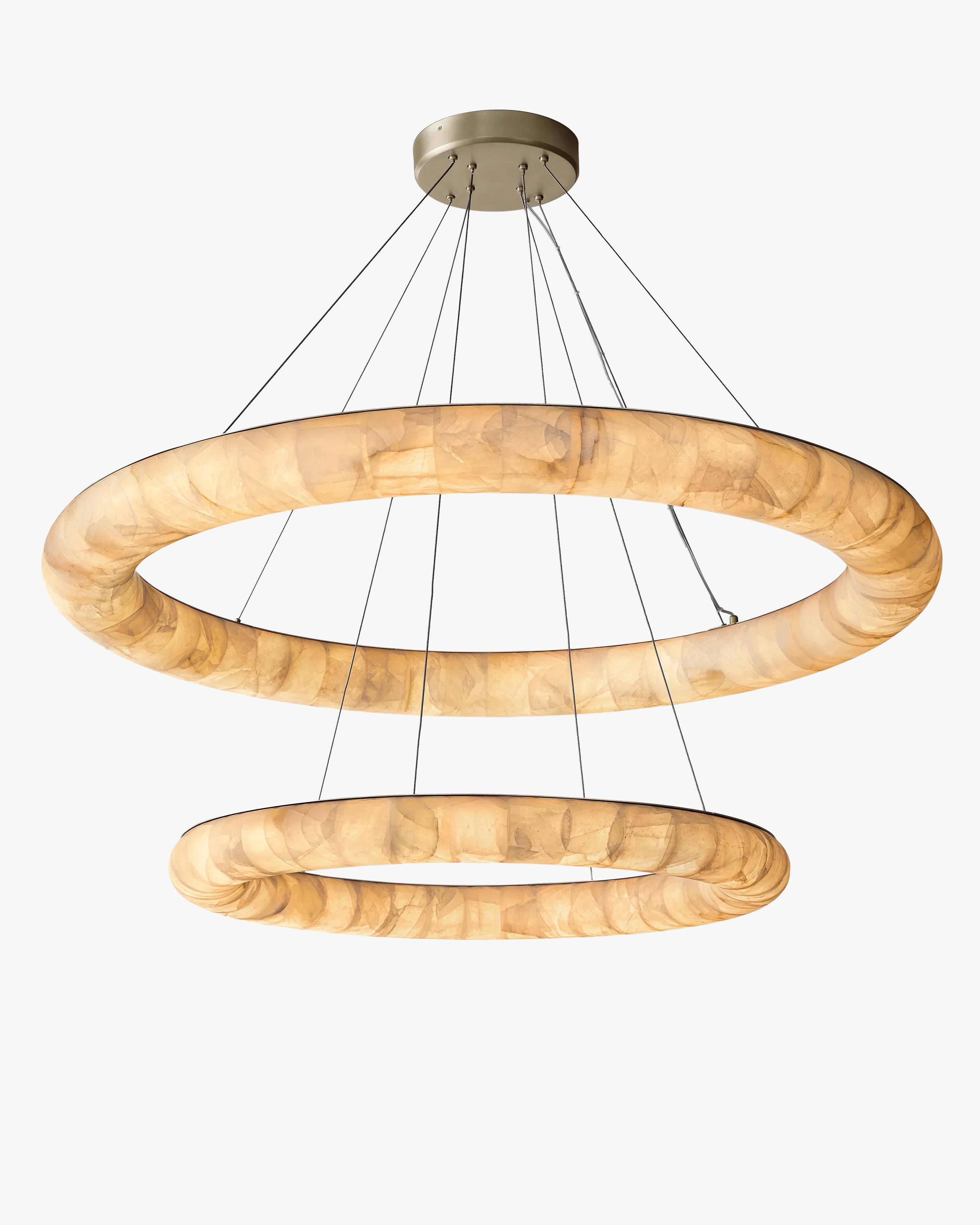 Lisse Ring Alabaster Chandelier - Rivage