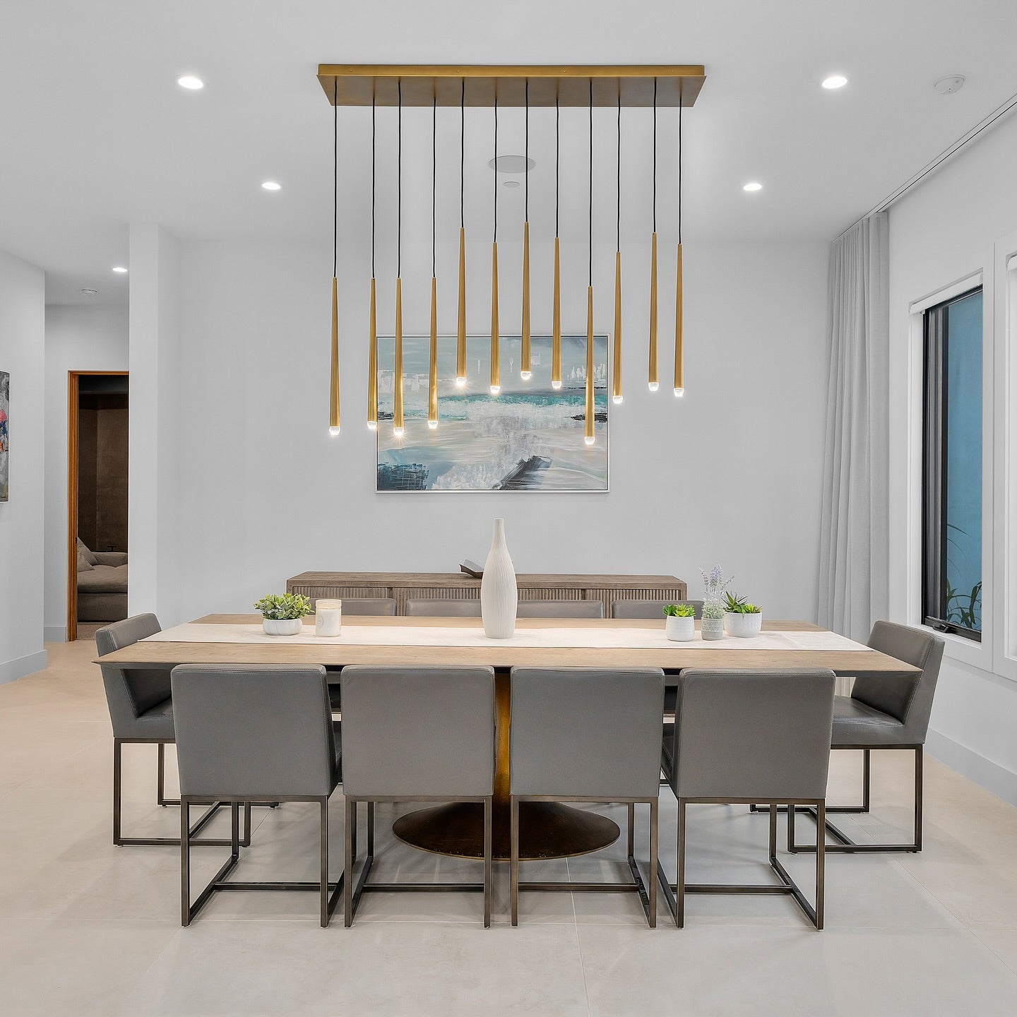 Pin Linear Chandelier - Aquitaine