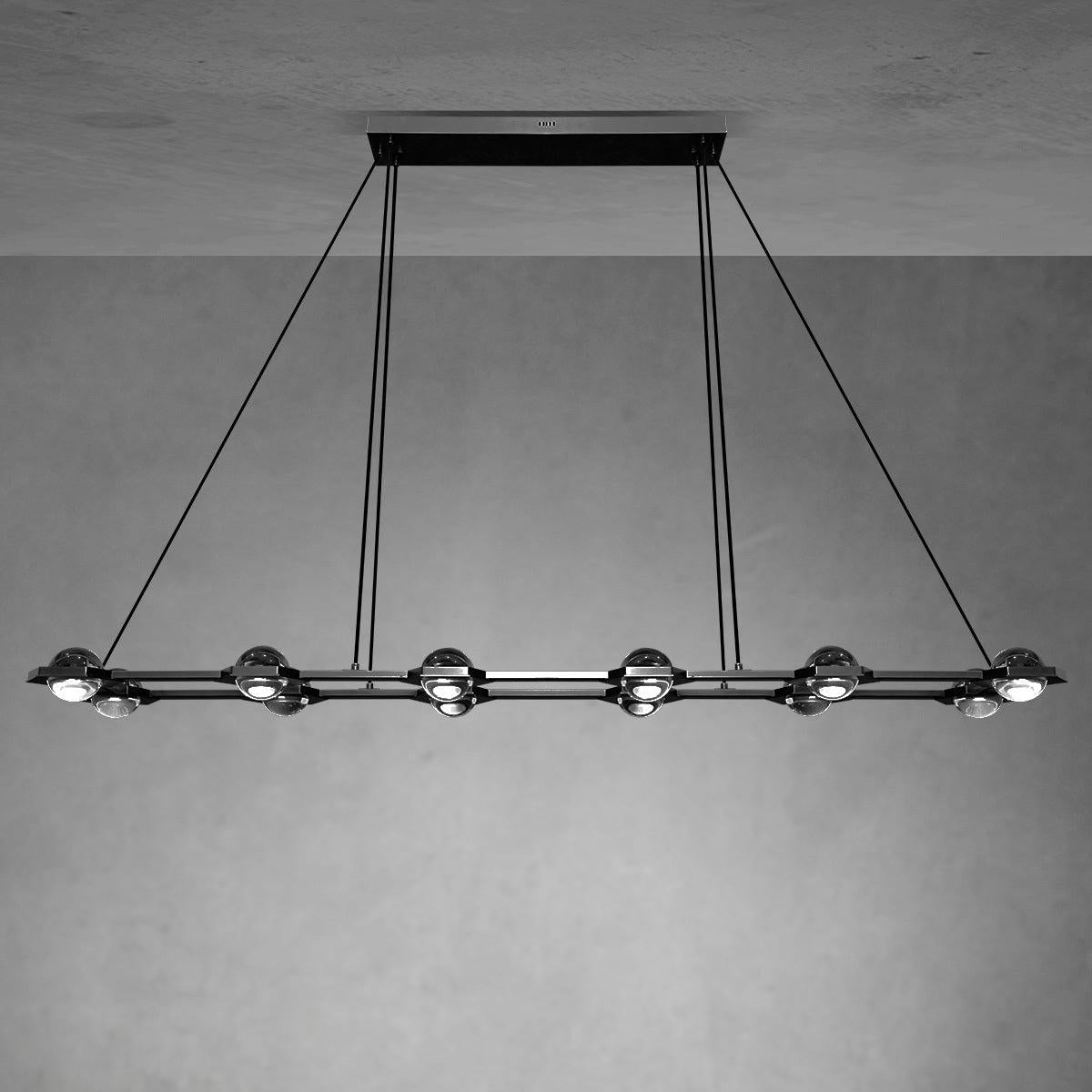 Globe Crystal Rectangular Chandelier - Eclatant
