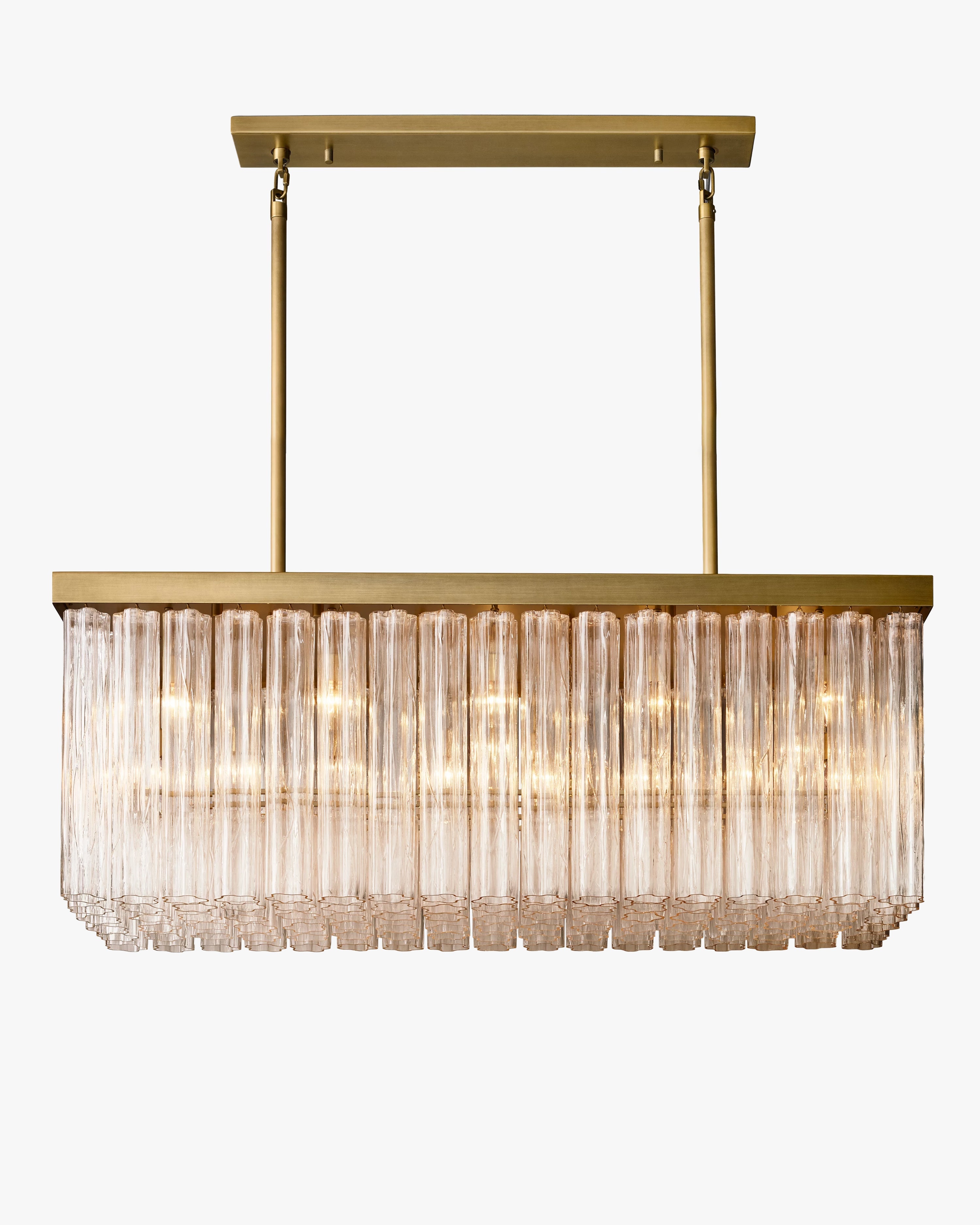 Tronchi Glass Rectangular Chandelier - Cielo