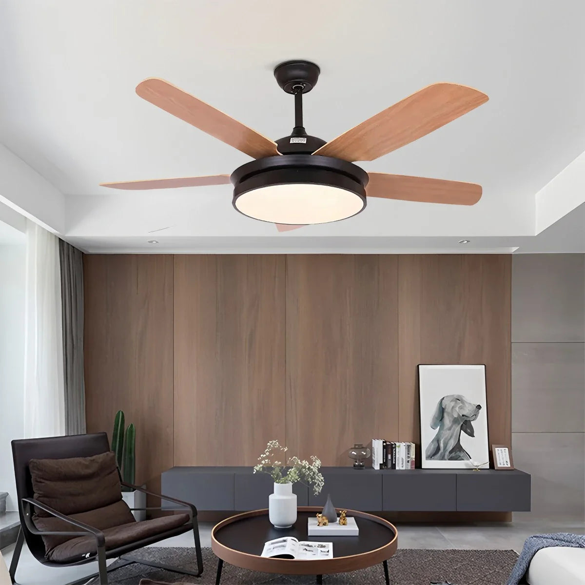 5 Blade Ceiling Fan Light for Living Room