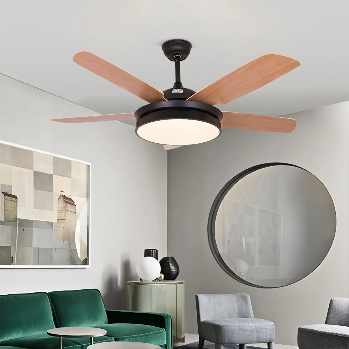 5 Blade Ceiling Fan Light for Living Room
