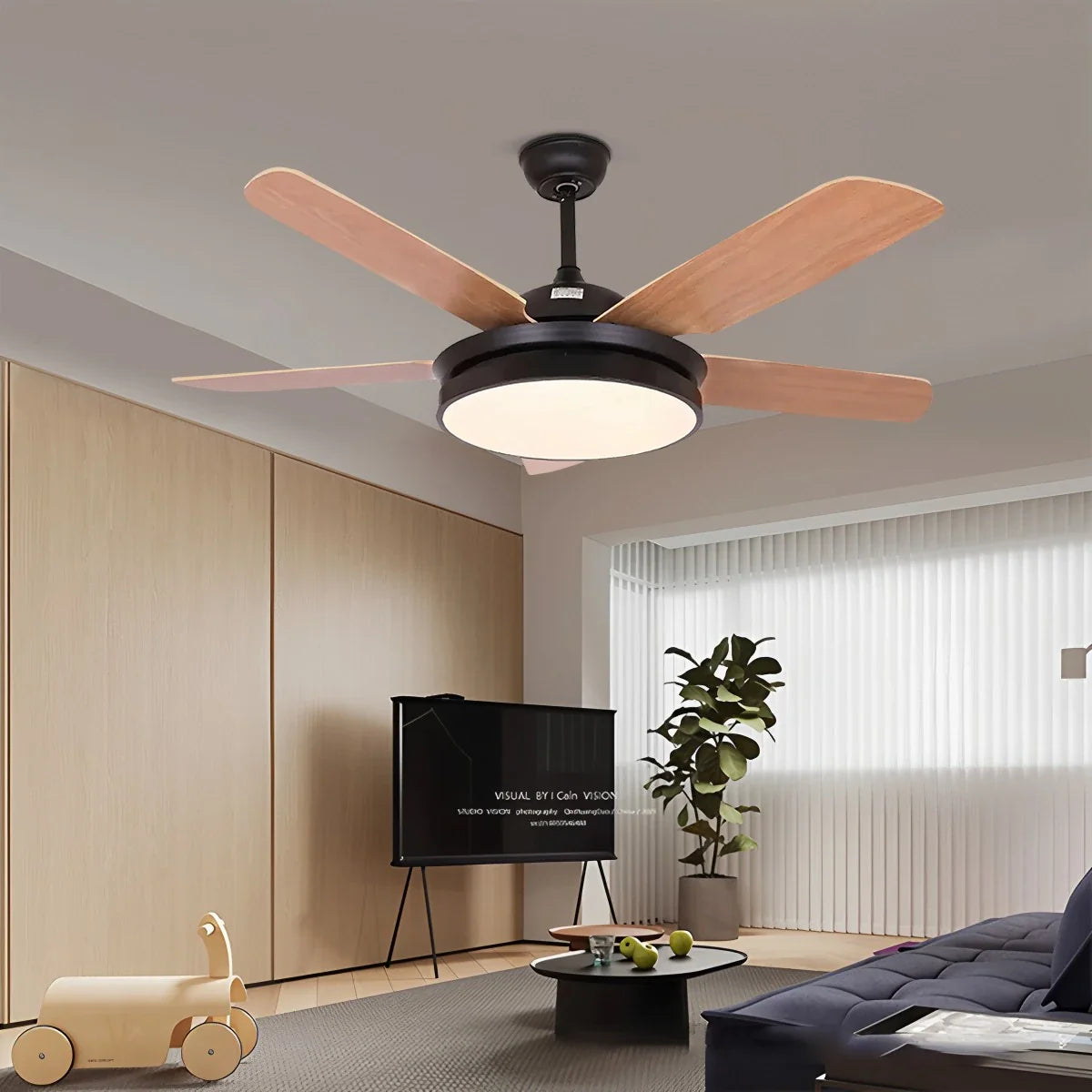 5 Blade Ceiling Fan Light for Living Room
