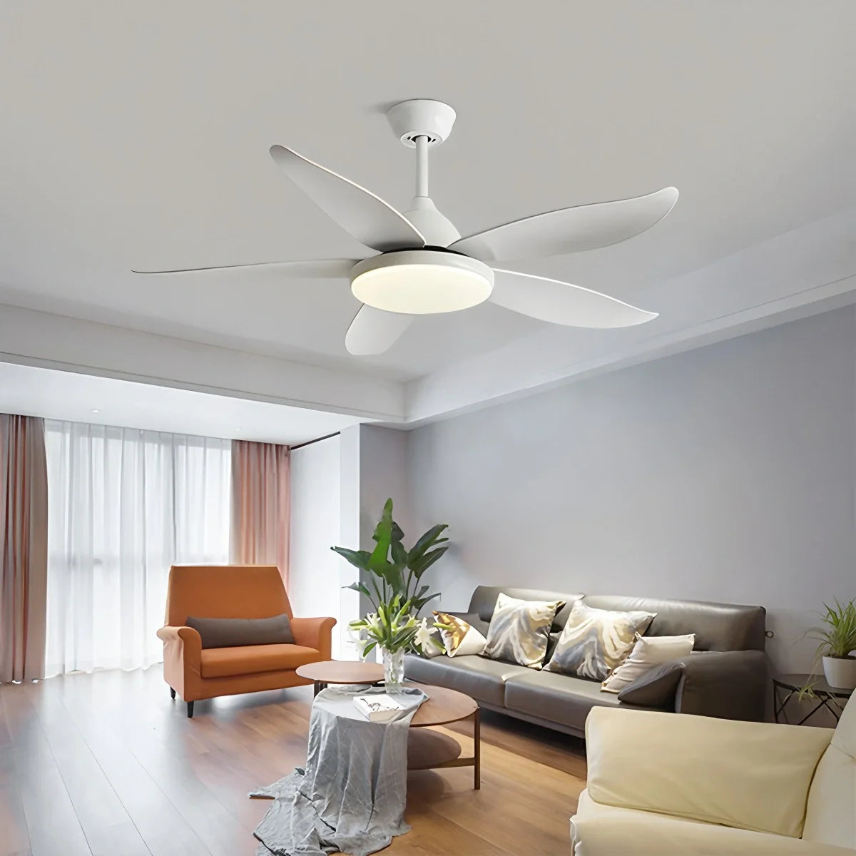 5 Blade Contemporary Ceiling Fan Lamp