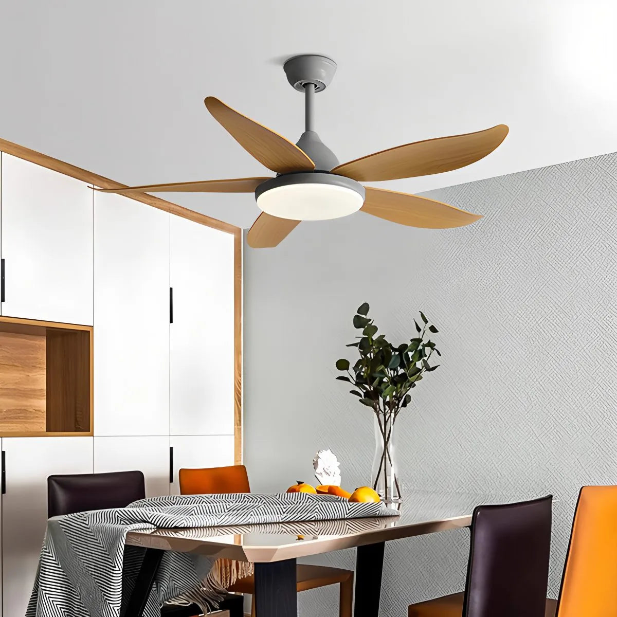 5 Blade Contemporary Ceiling Fan Lamp