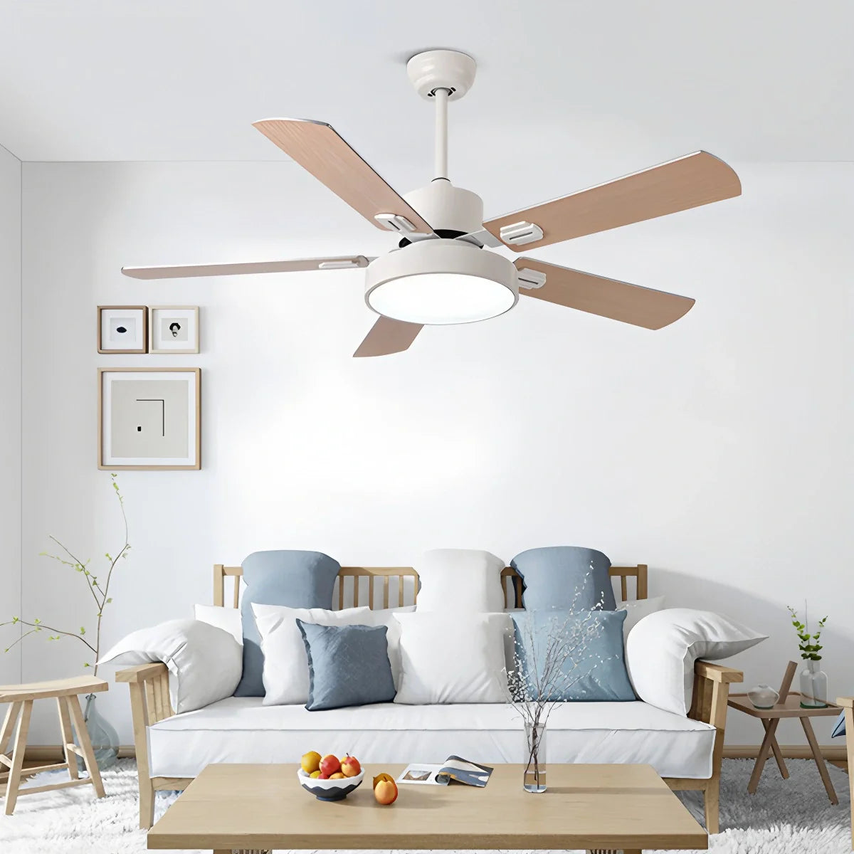 5 Blade Vintage Ceiling Fan Light for Living Room