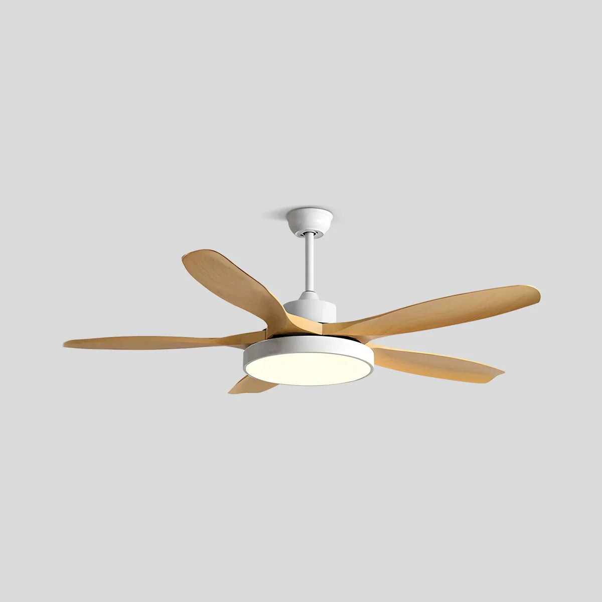 Antizer Scandi Reversible Ceiling Fan with Light 5 Blades White