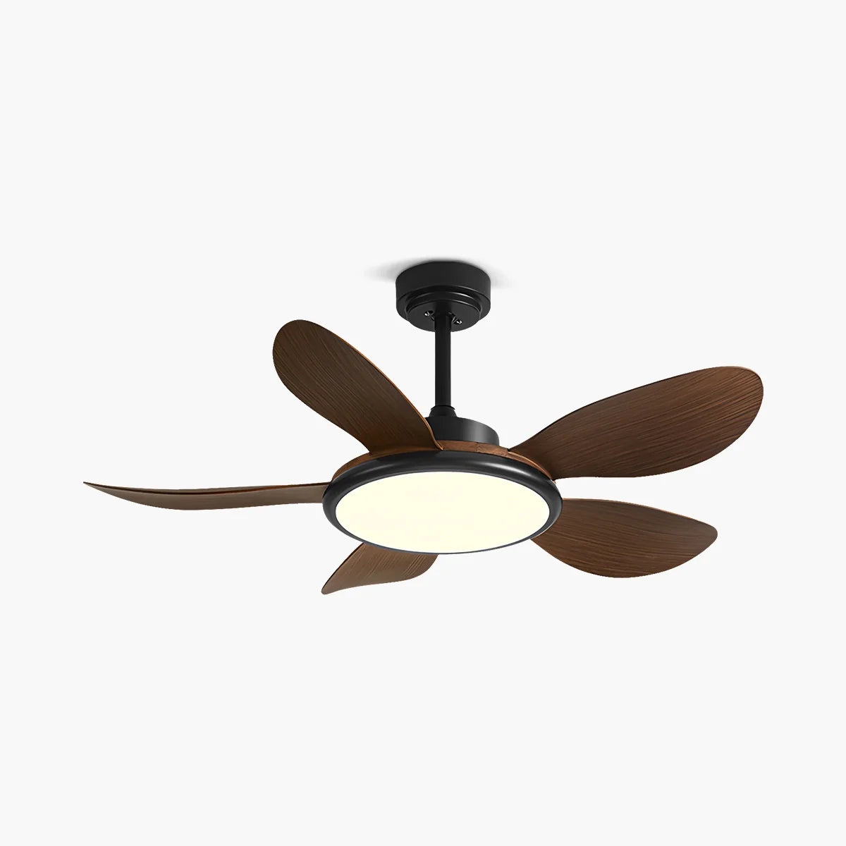 5-Blade Wood Ceiling Fan with Light for Living Room