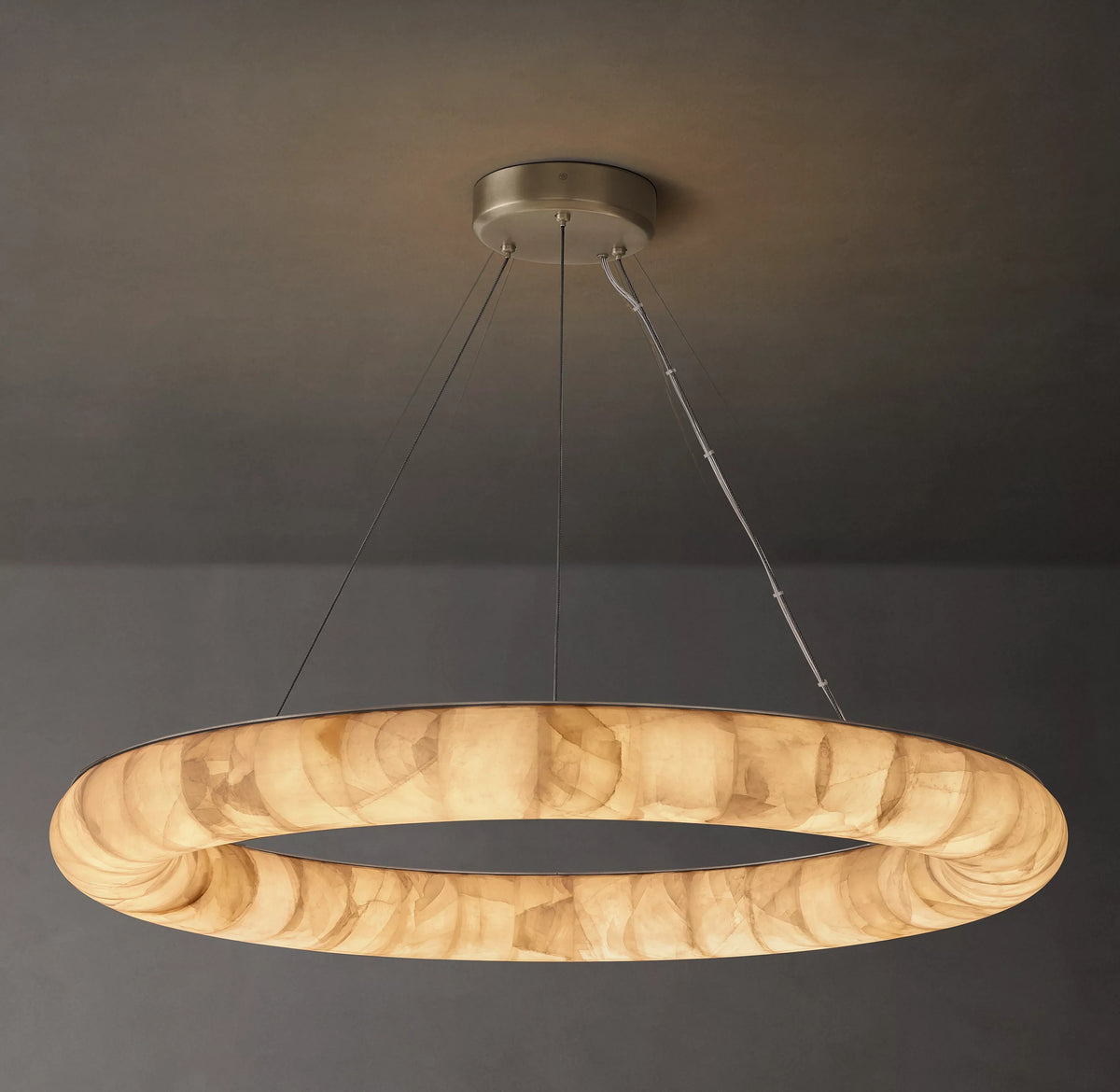 Lisse Ring Alabaster Chandelier - Rivage