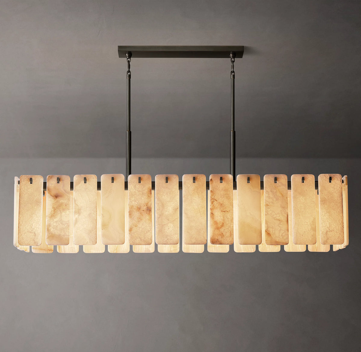 Alabaster Rectangular Chandelier - Calamette