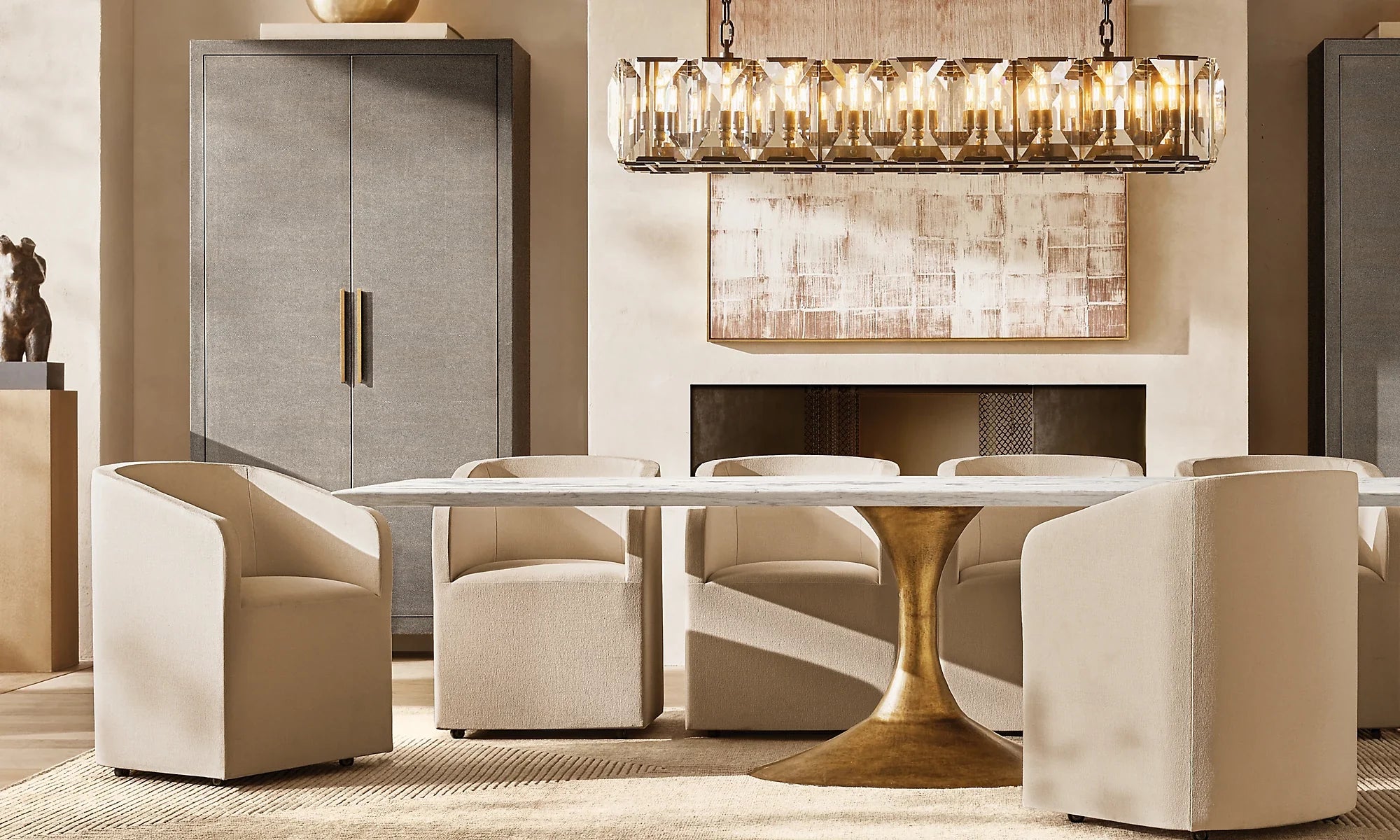 Crystal Rectangular Chandelier – Harlow