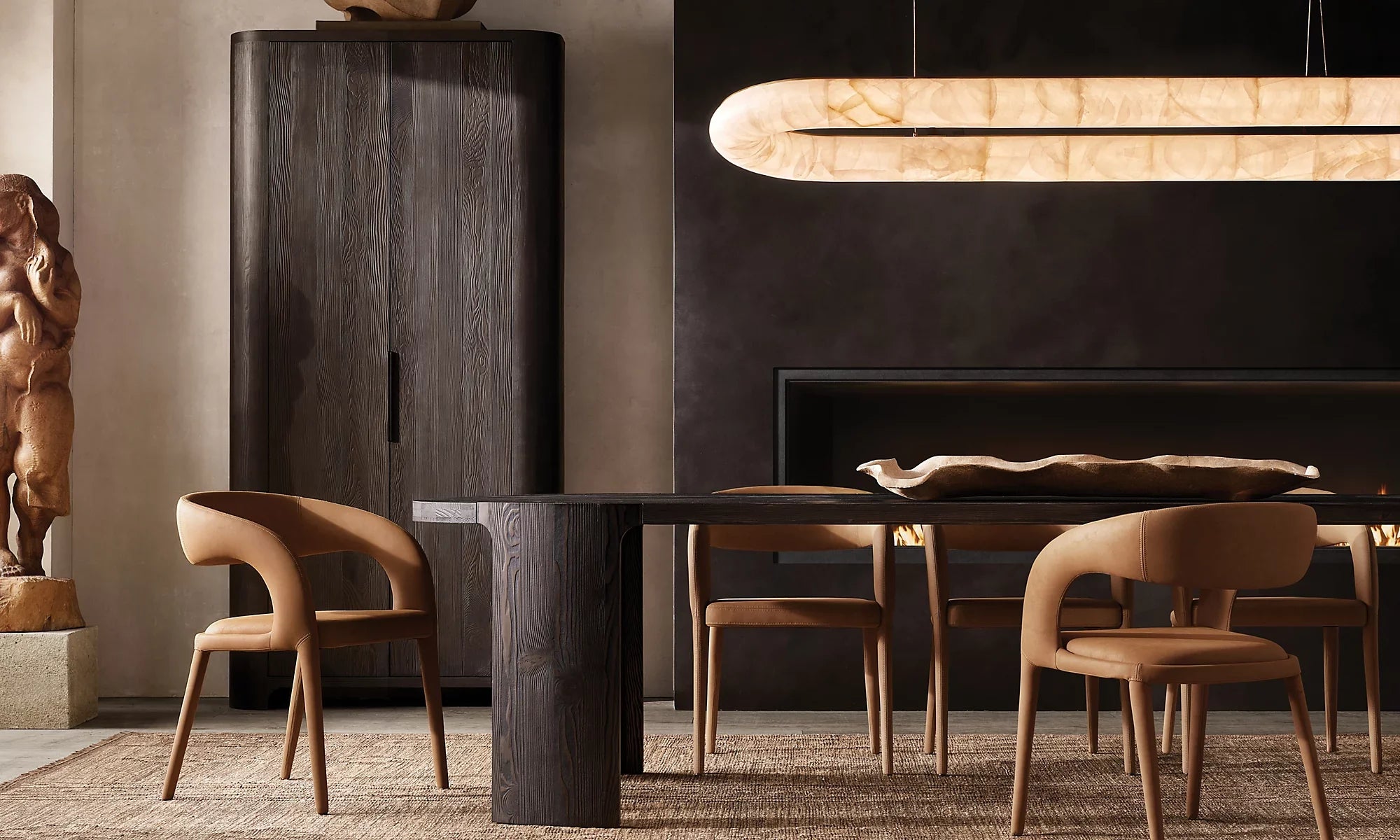 Lisse Linear Alabaster Chandelier - Rivage