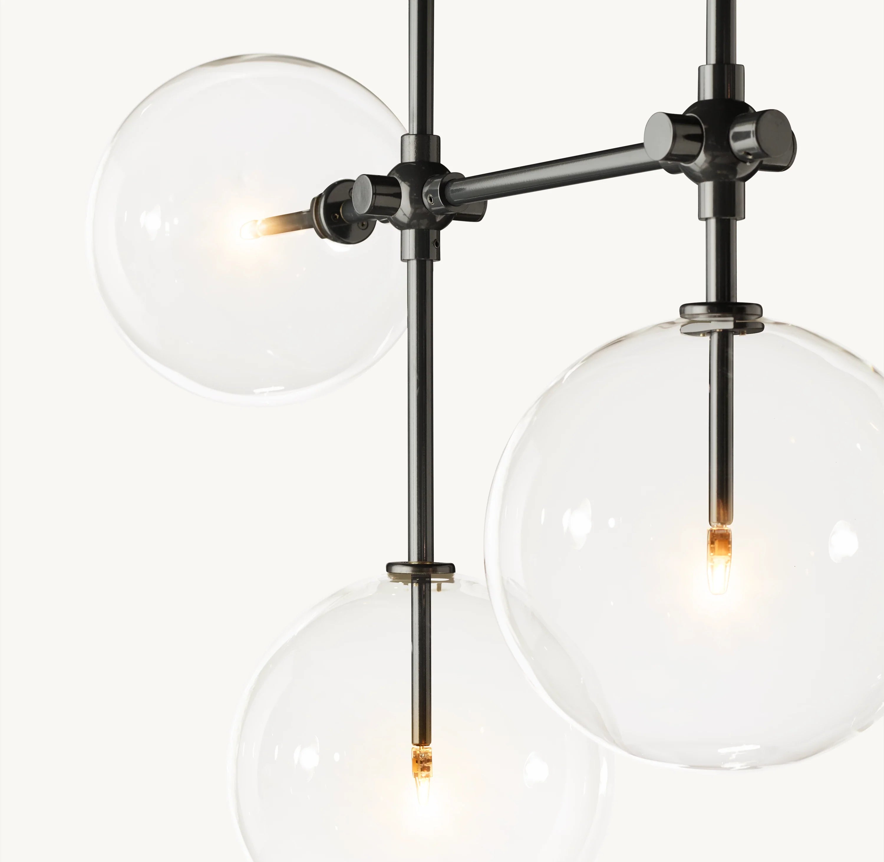 Linear Sputnik Globe Glass Chandelier - Mobile