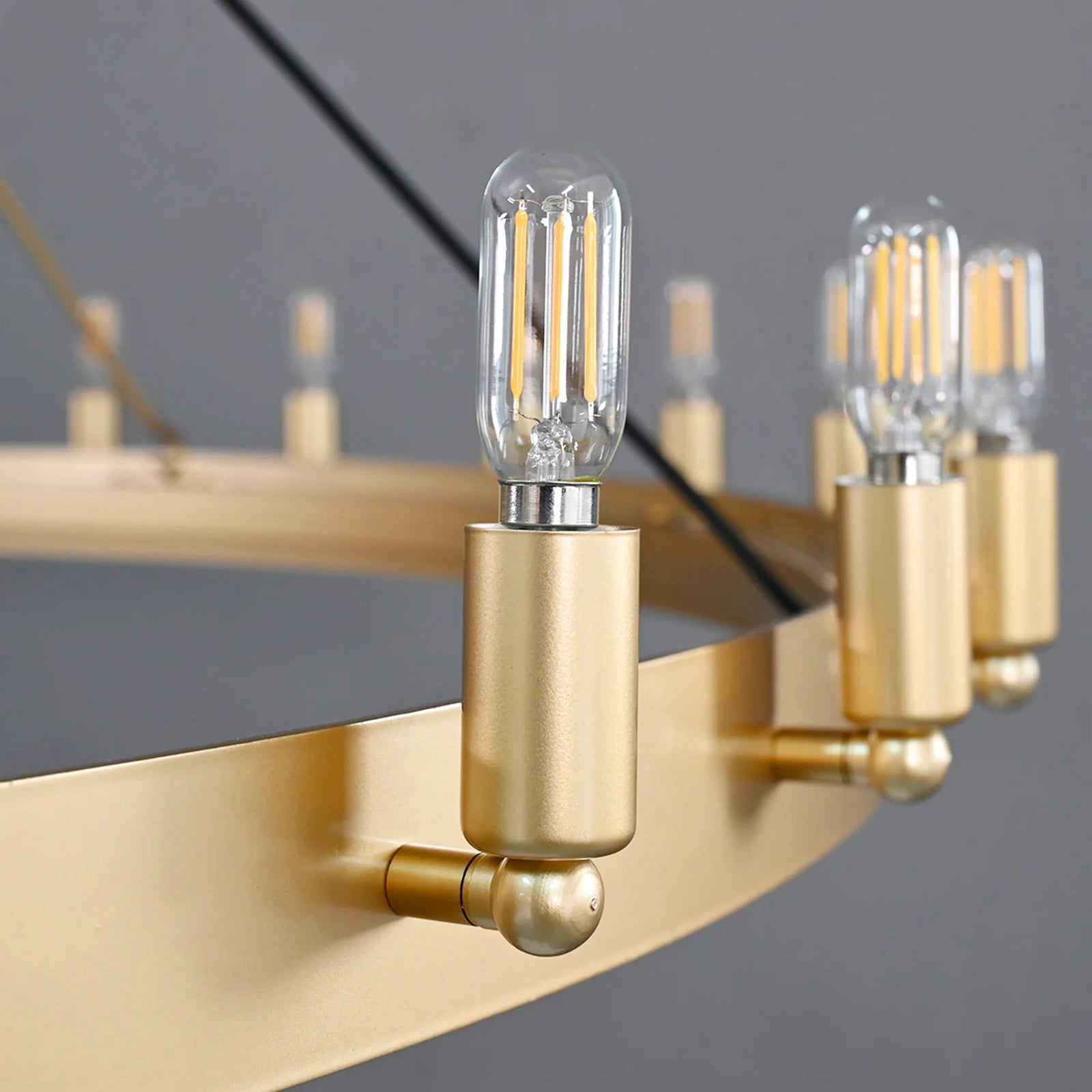 Vintage Filament Tubular Candle Tiered Chandelier - Camino