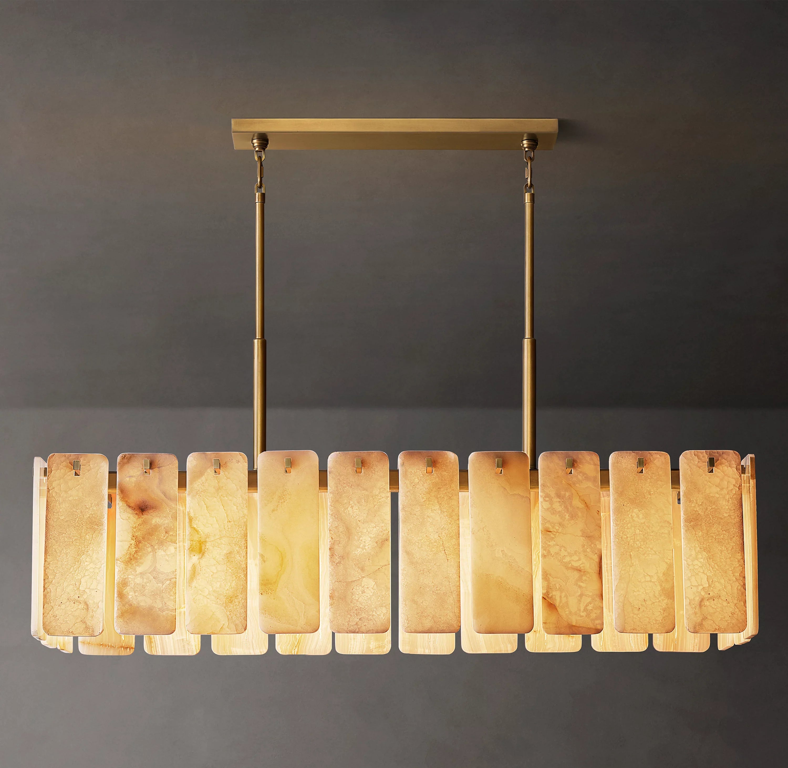 Alabaster Rectangular Chandelier - Calamette