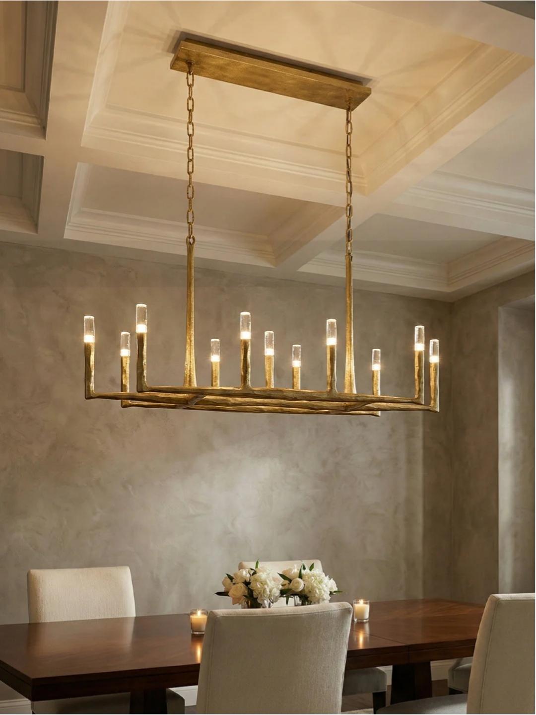 Forged Candlestick Linear Chandelier - Thaddeus