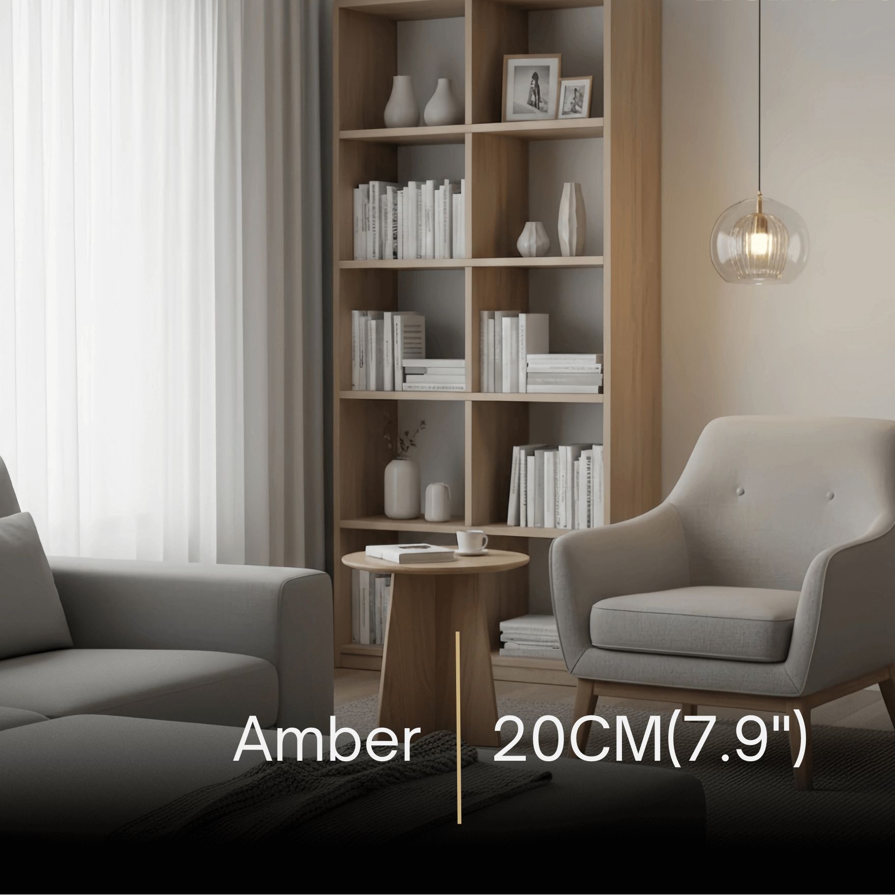 Vetro Nordic Globe Pendant Light – Clear or Amber Glass for Bedroom