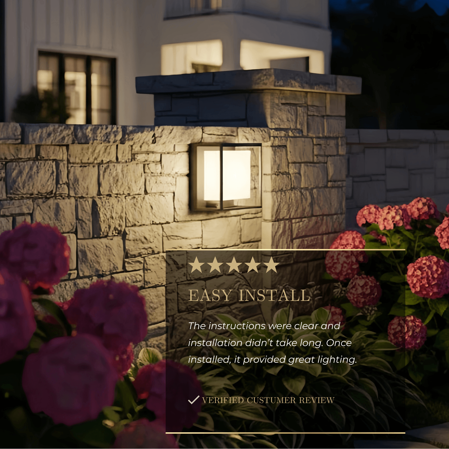 Arcato Modern Rectangular Outdoor Wall Lamp – Black Acrylic Solar Light with Sensor