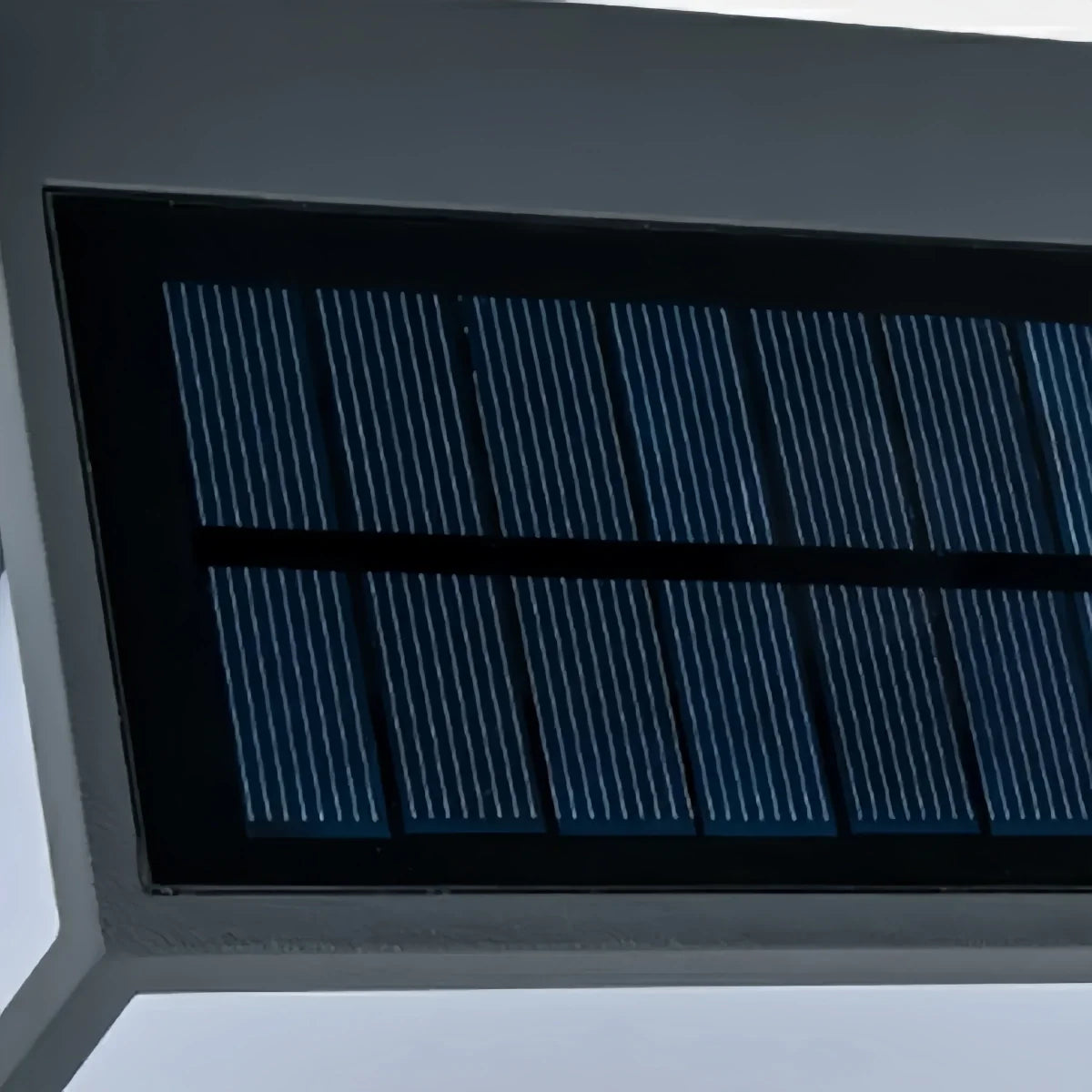 Arcato Modern Rectangular Outdoor Wall Lamp – Black Acrylic Solar Light with Sensor