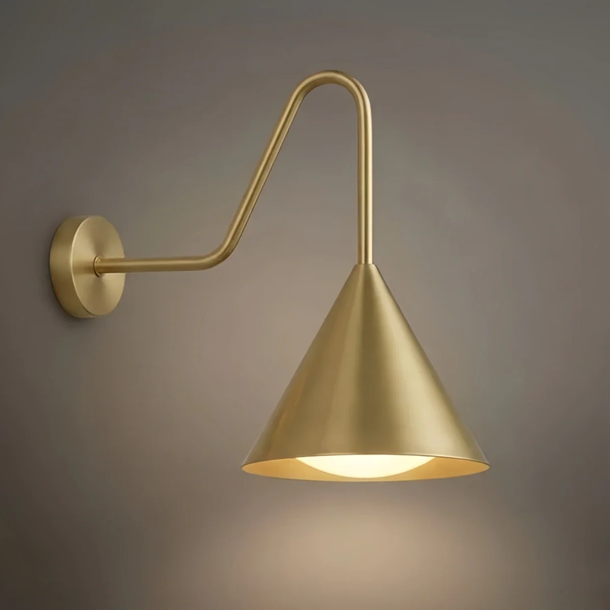 Irondale Minimalist Conical Outdoor Wall Lamp