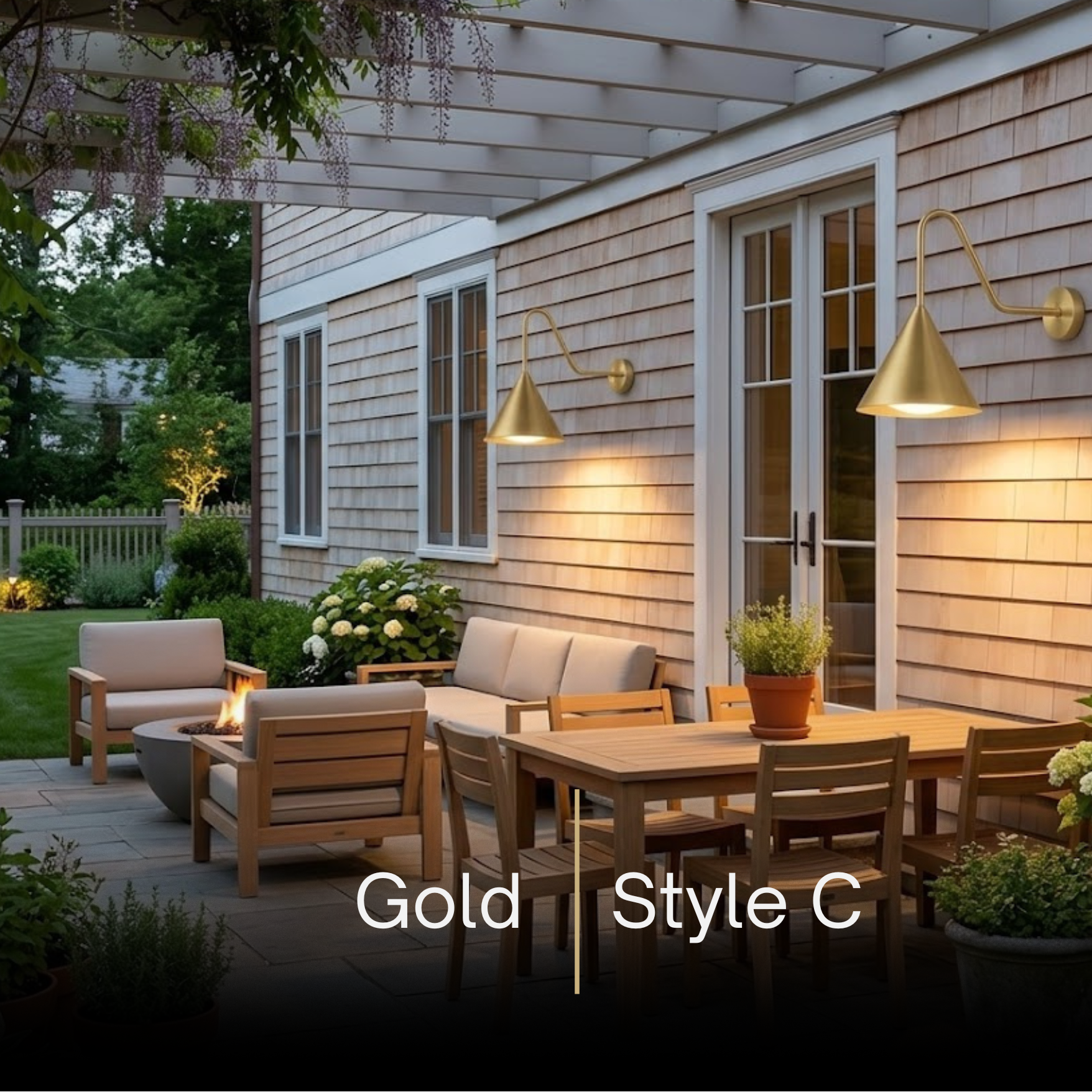 Irondale Minimalist Conical Outdoor Wall Lamp