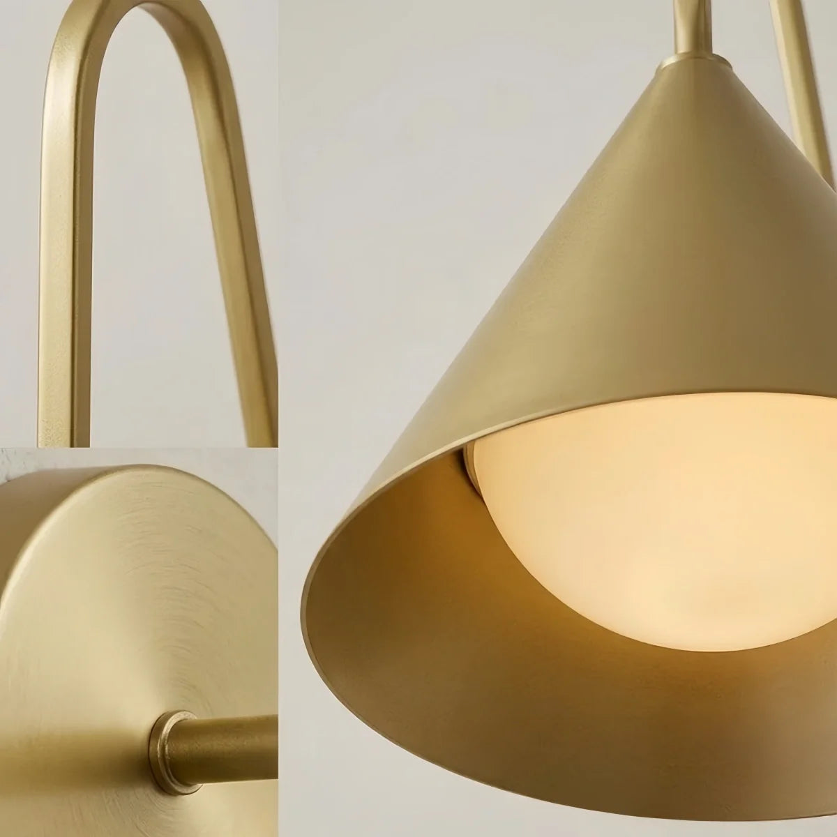 Irondale Minimalist Conical Outdoor Wall Lamp