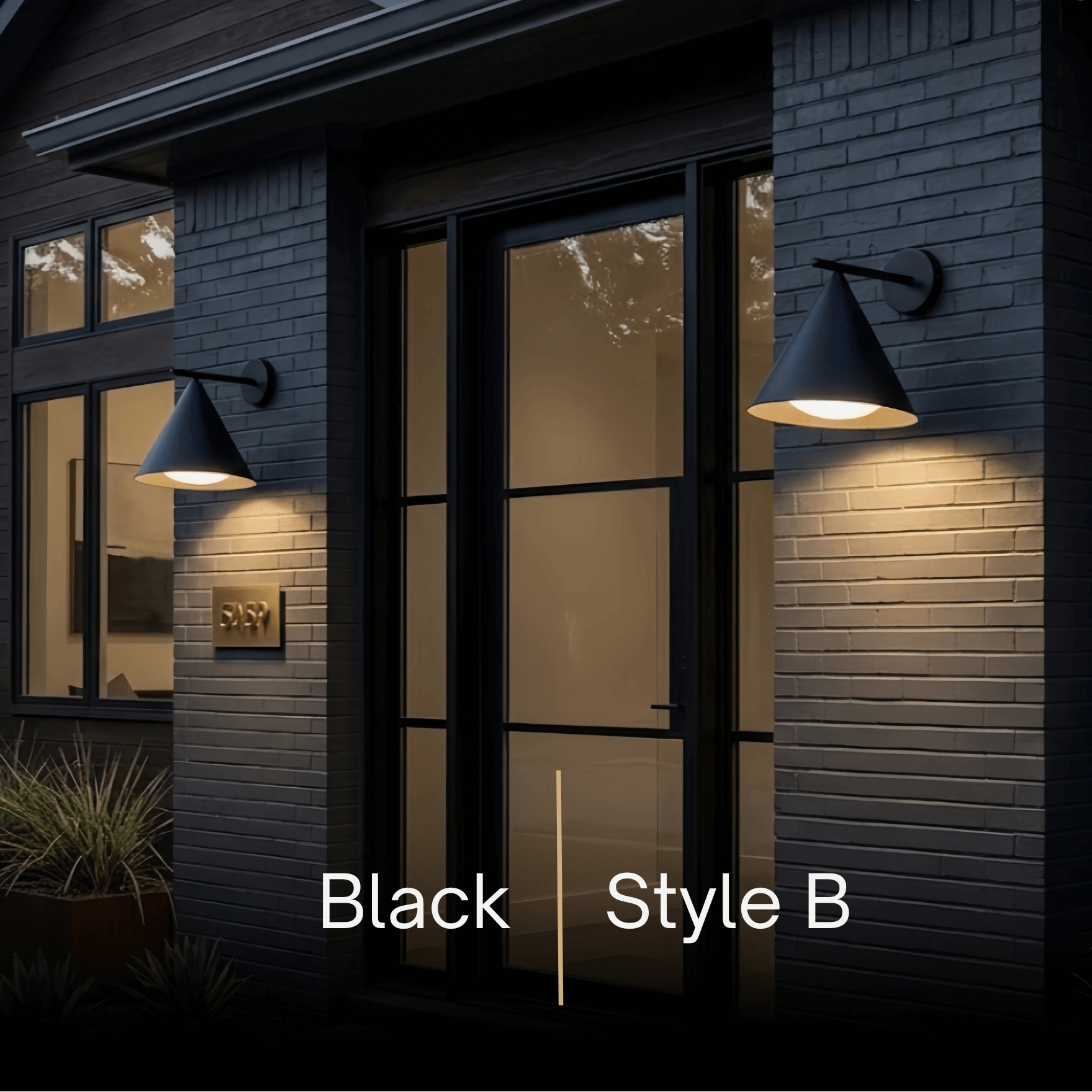 Irondale Minimalist Conical Outdoor Wall Lamp