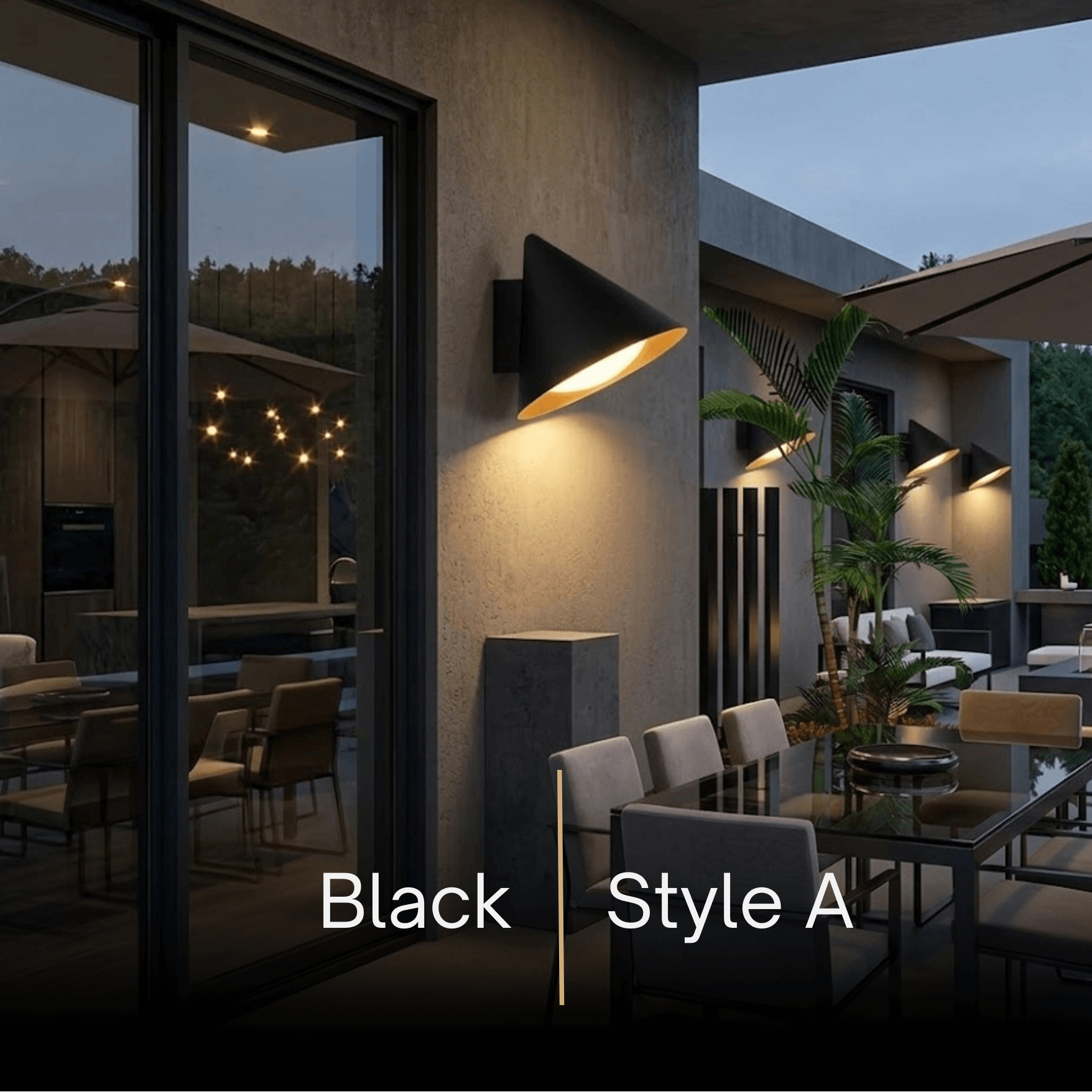Irondale Minimalist Conical Outdoor Wall Lamp
