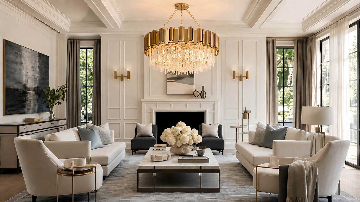 Crystal Chandelier for Modern Living and Dining Spaces