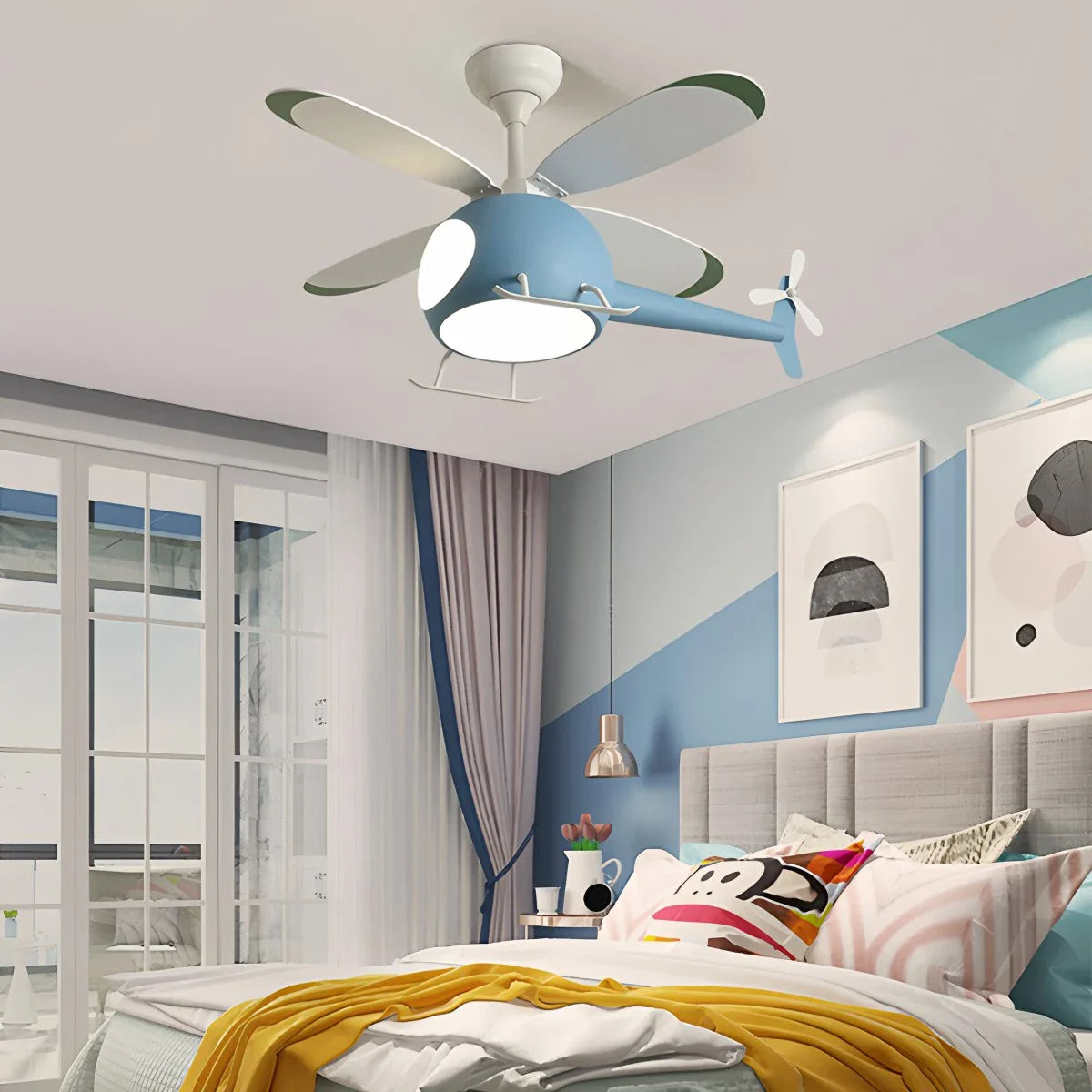 Airplane Ceiling Fan Lamp for Children’s Room