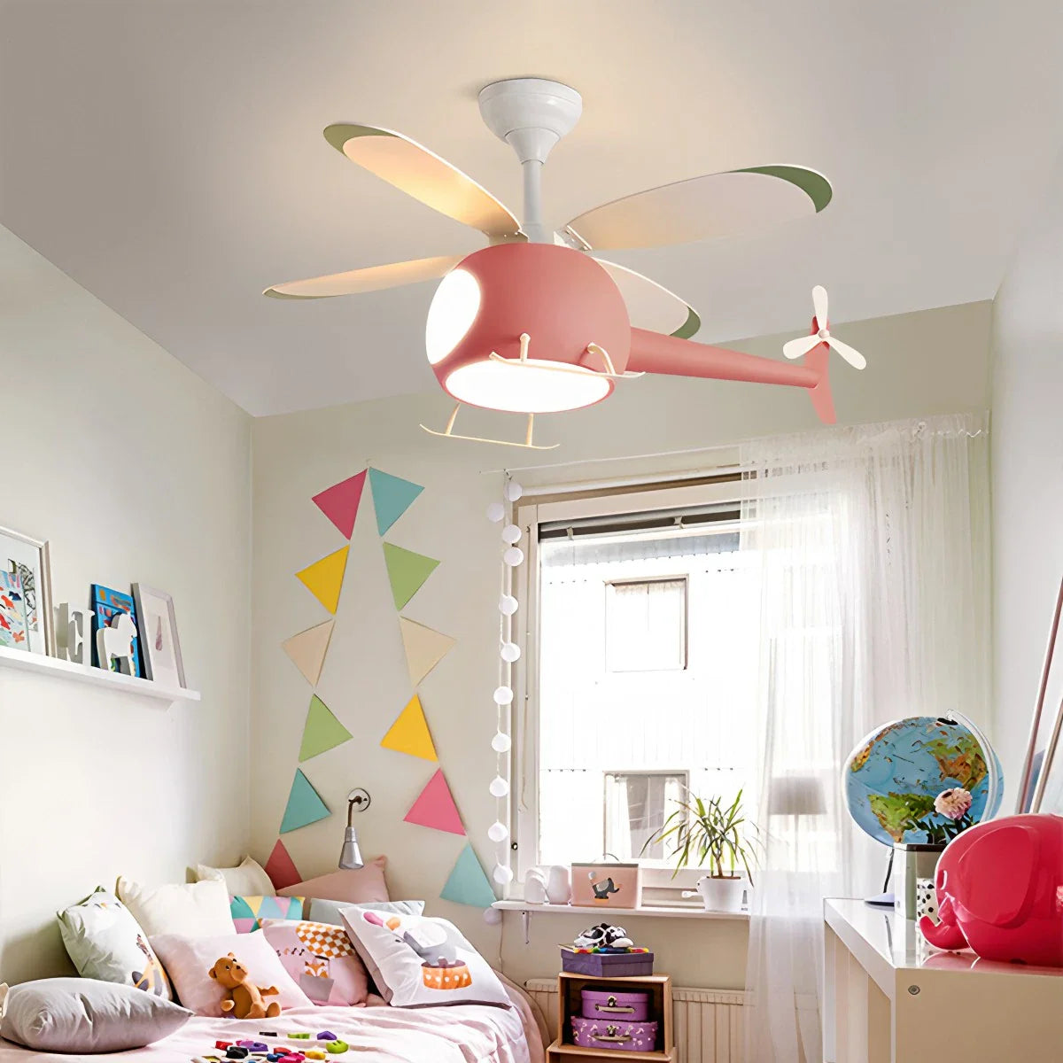 Airplane Ceiling Fan Lamp for Children’s Room