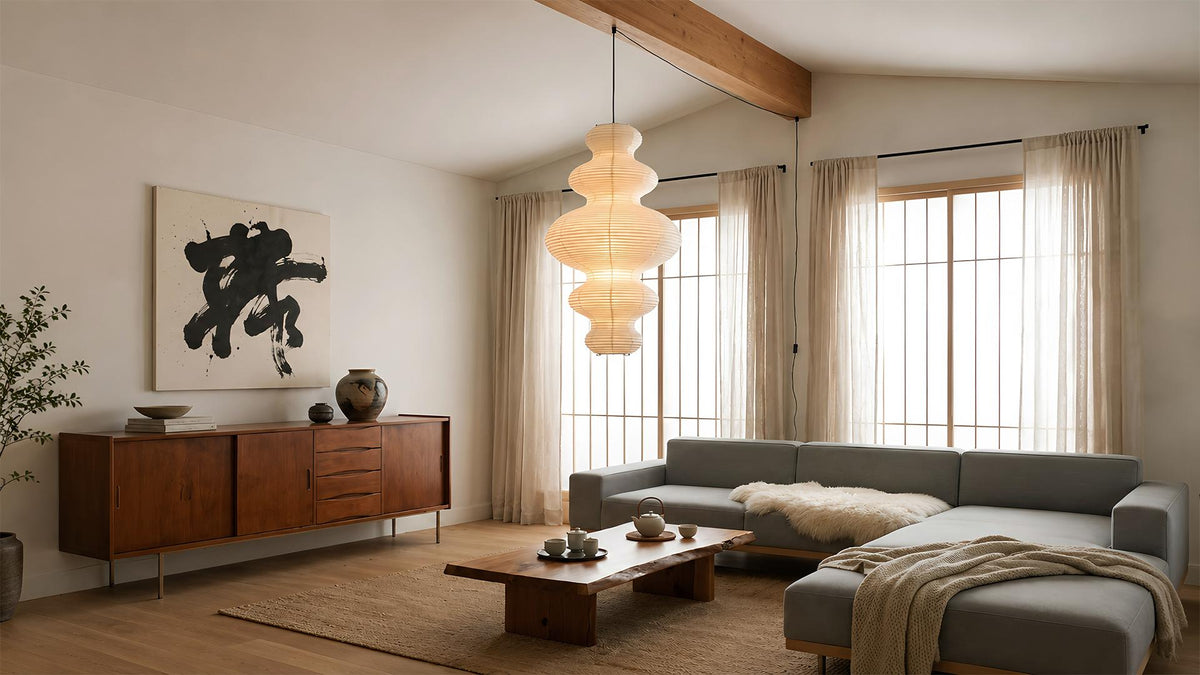 Paper Pendant Lamp for Window-Side and Cozy Interior Spaces
