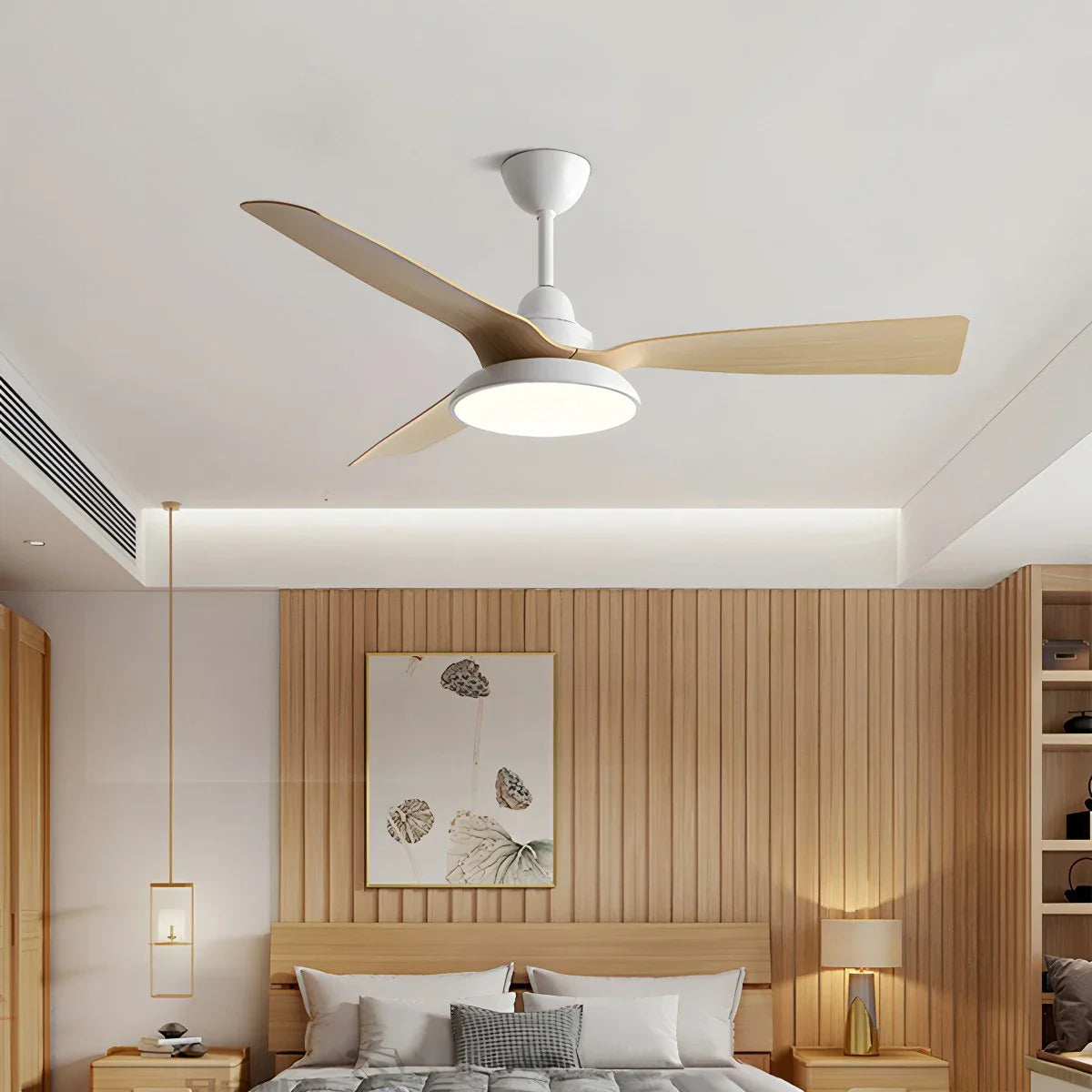 American Retro Ceiling Fan With Light
