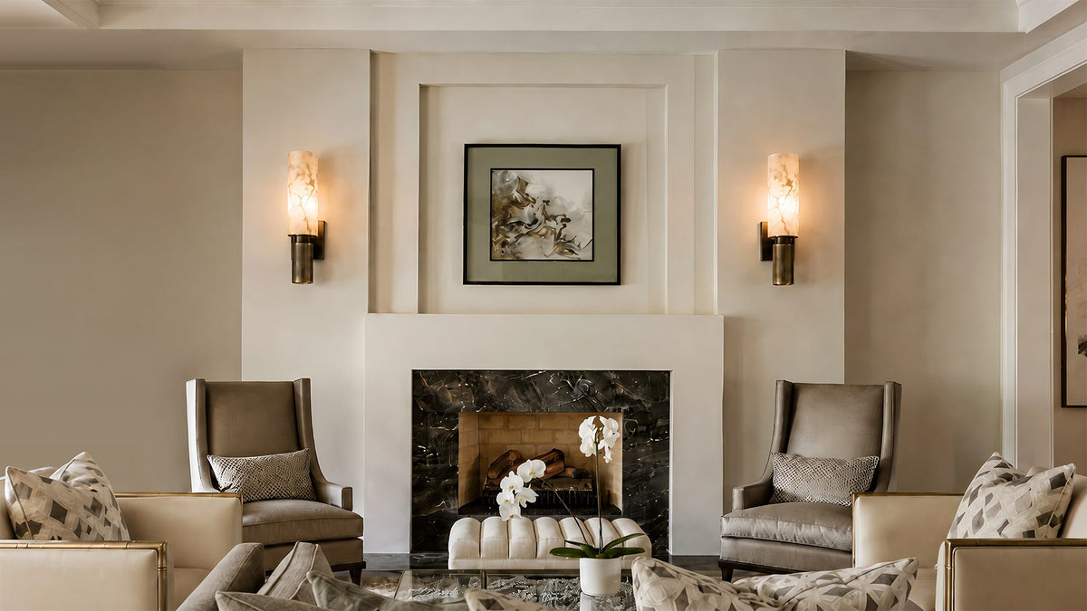 Alabaster Wall Lamp for Bedside and Feature Wall Lighting