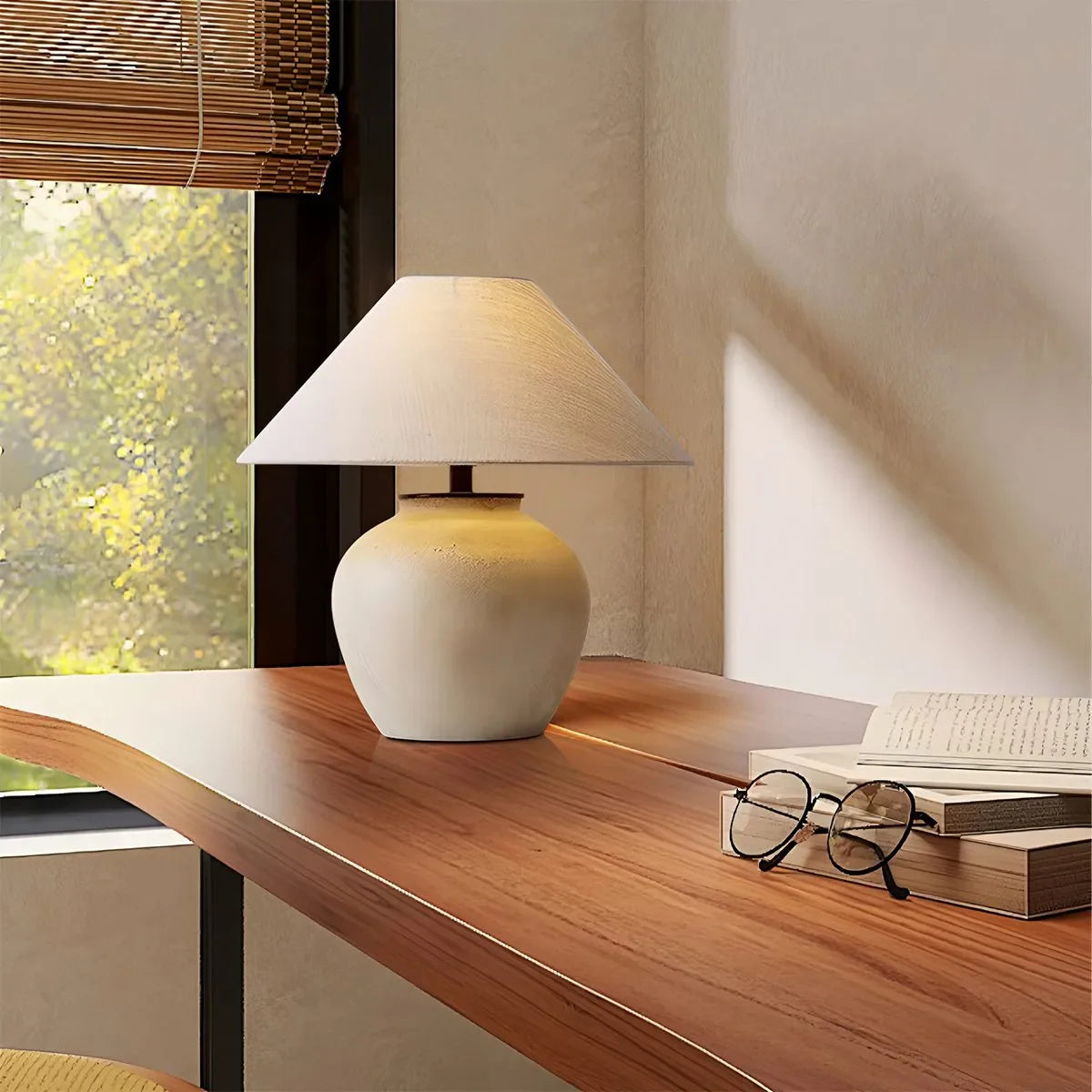 Retro Ceramic Jar Table Lamp