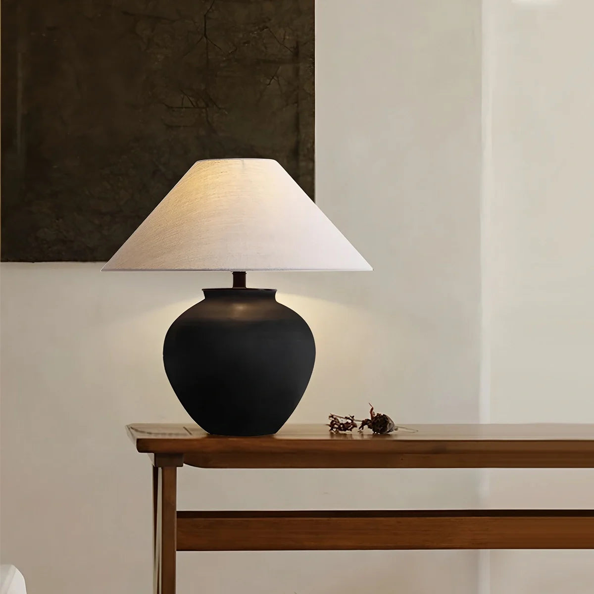 Retro Ceramic Jar Table Lamp