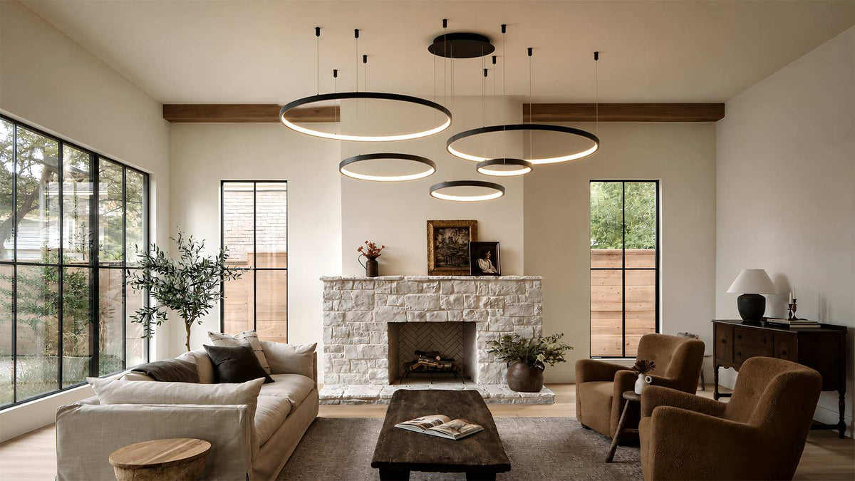 Aryana Multi-Ring Chandelier for Modern Living and High-Ceiling Spaces