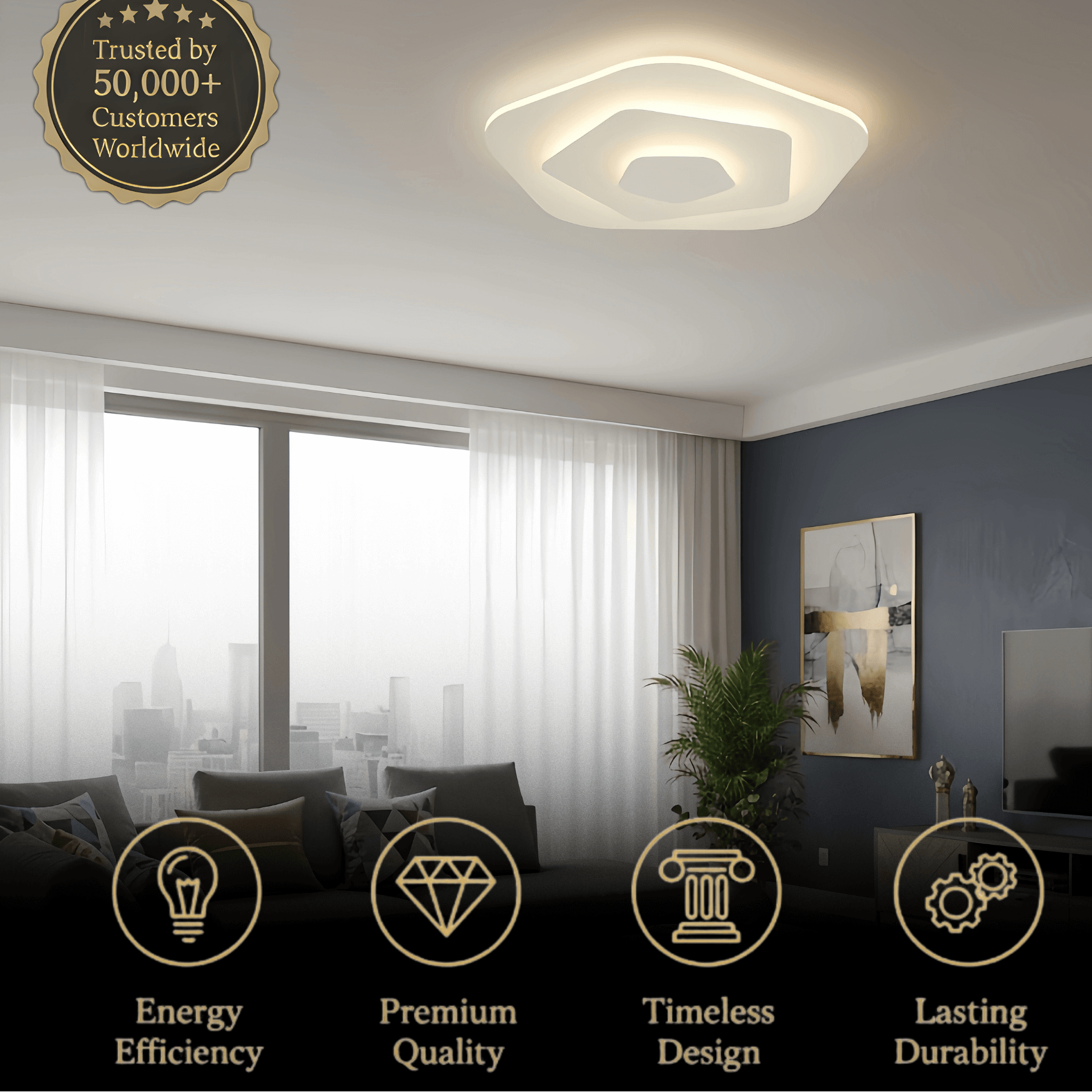 Crema Modern Nordic Round Flush Mount Ceiling Light – White Fixture