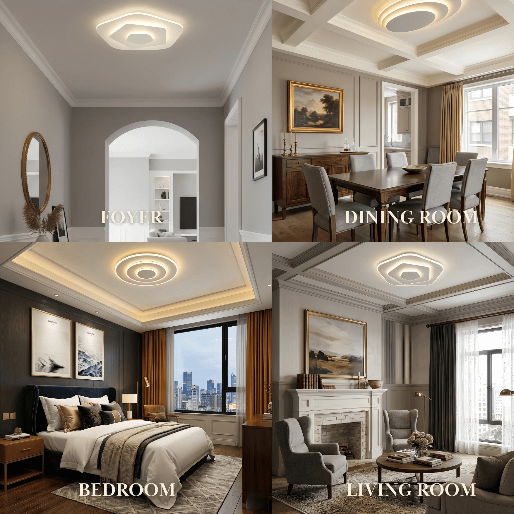 Crema Modern Nordic Round Flush Mount Ceiling Light – White Fixture