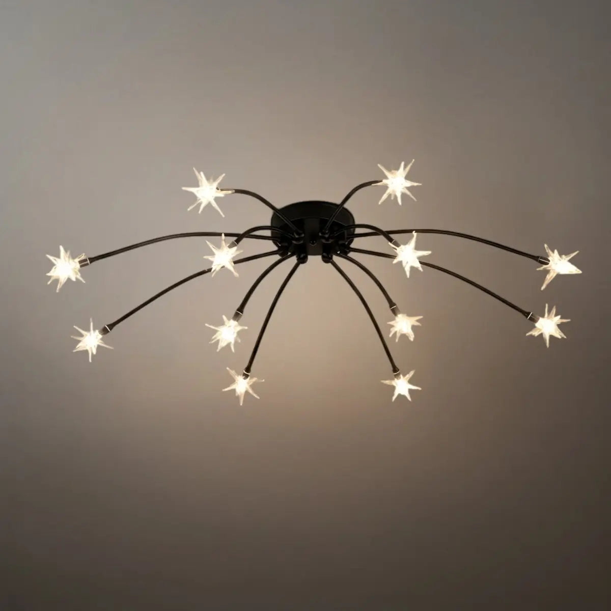 Nebula Art Deco Ceiling Light - Gold/Black/Chrome Metal Fixture for Bedroom
