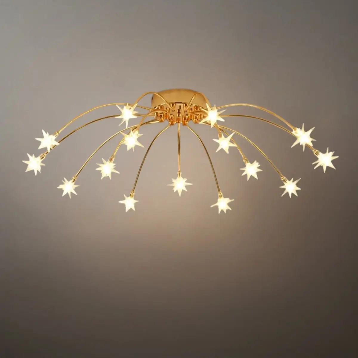 Nebula Art Deco Ceiling Light - Gold/Black/Chrome Metal Fixture for Bedroom