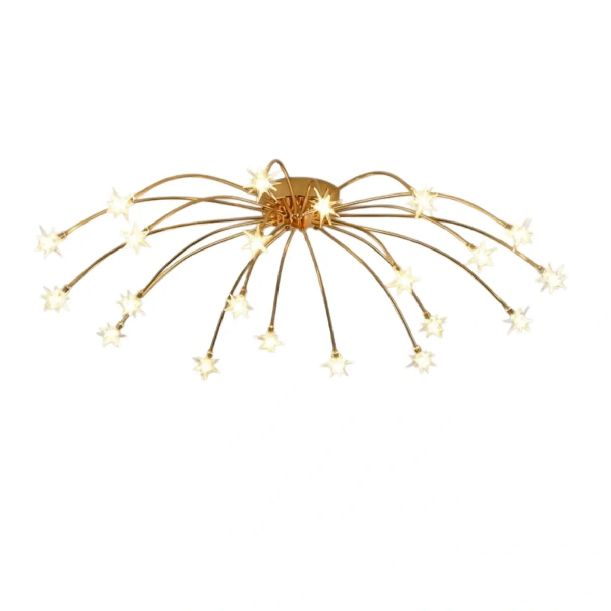 Nebula Art Deco Ceiling Light - Gold/Black/Chrome Metal Fixture for Bedroom