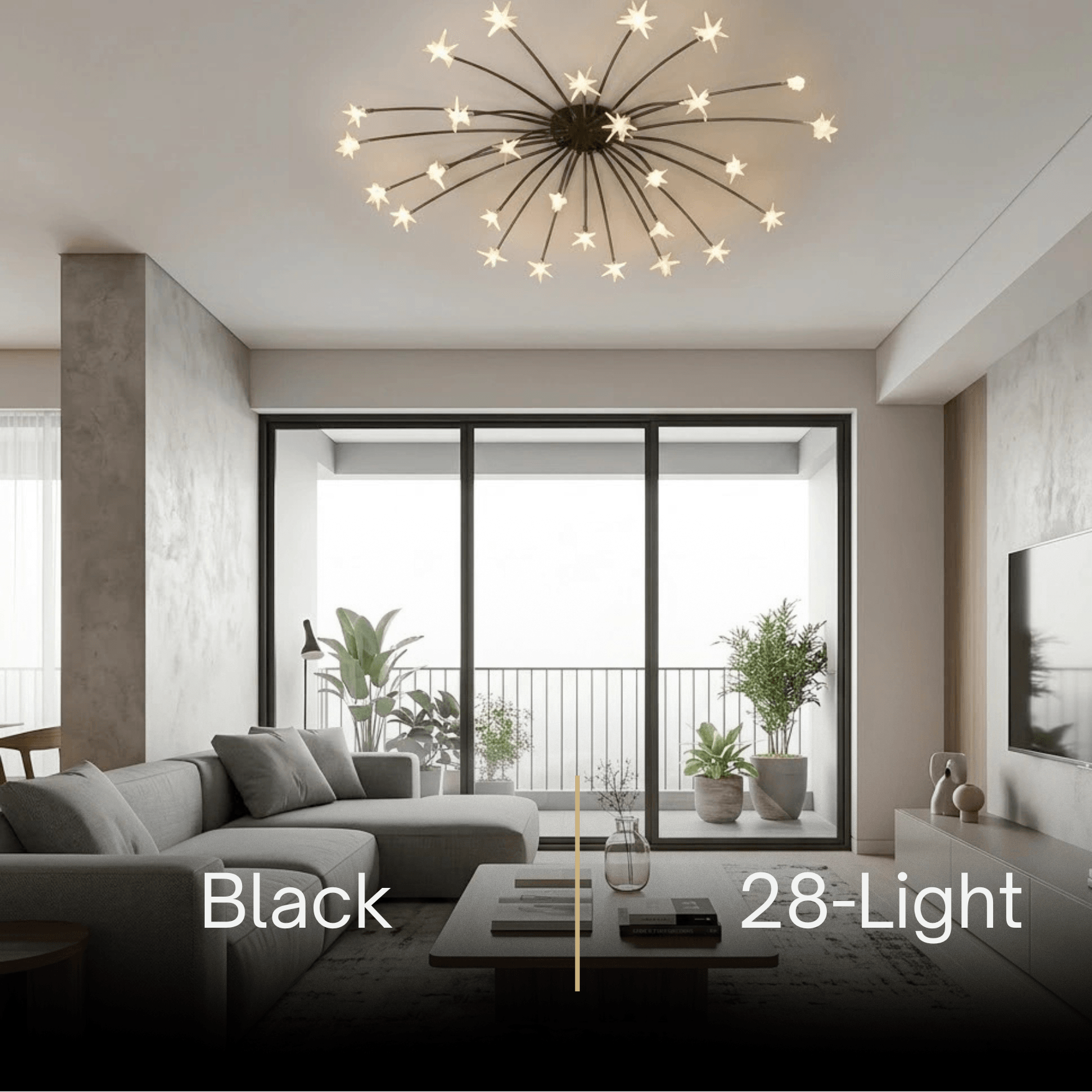 Nebula Art Deco Ceiling Light - Gold/Black/Chrome Metal Fixture for Bedroom