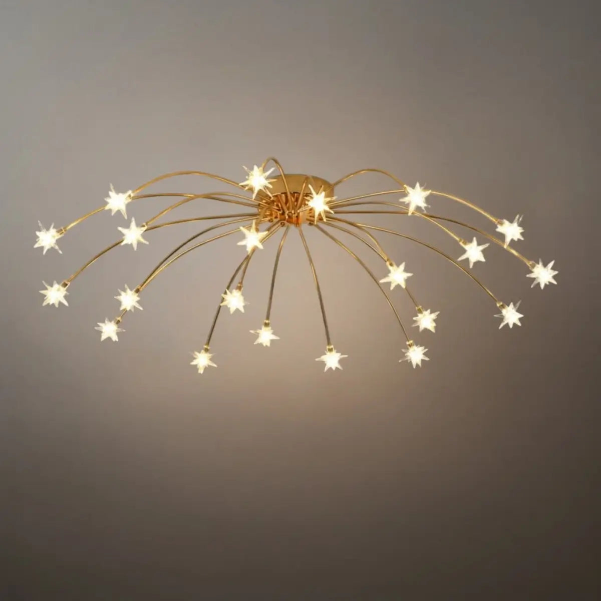 Nebula Art Deco Ceiling Light - Gold/Black/Chrome Metal Fixture for Bedroom