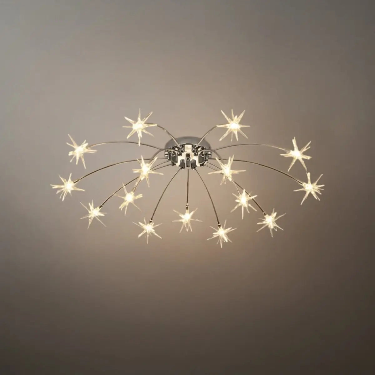 Nebula Art Deco Ceiling Light - Gold/Black/Chrome Metal Fixture for Bedroom