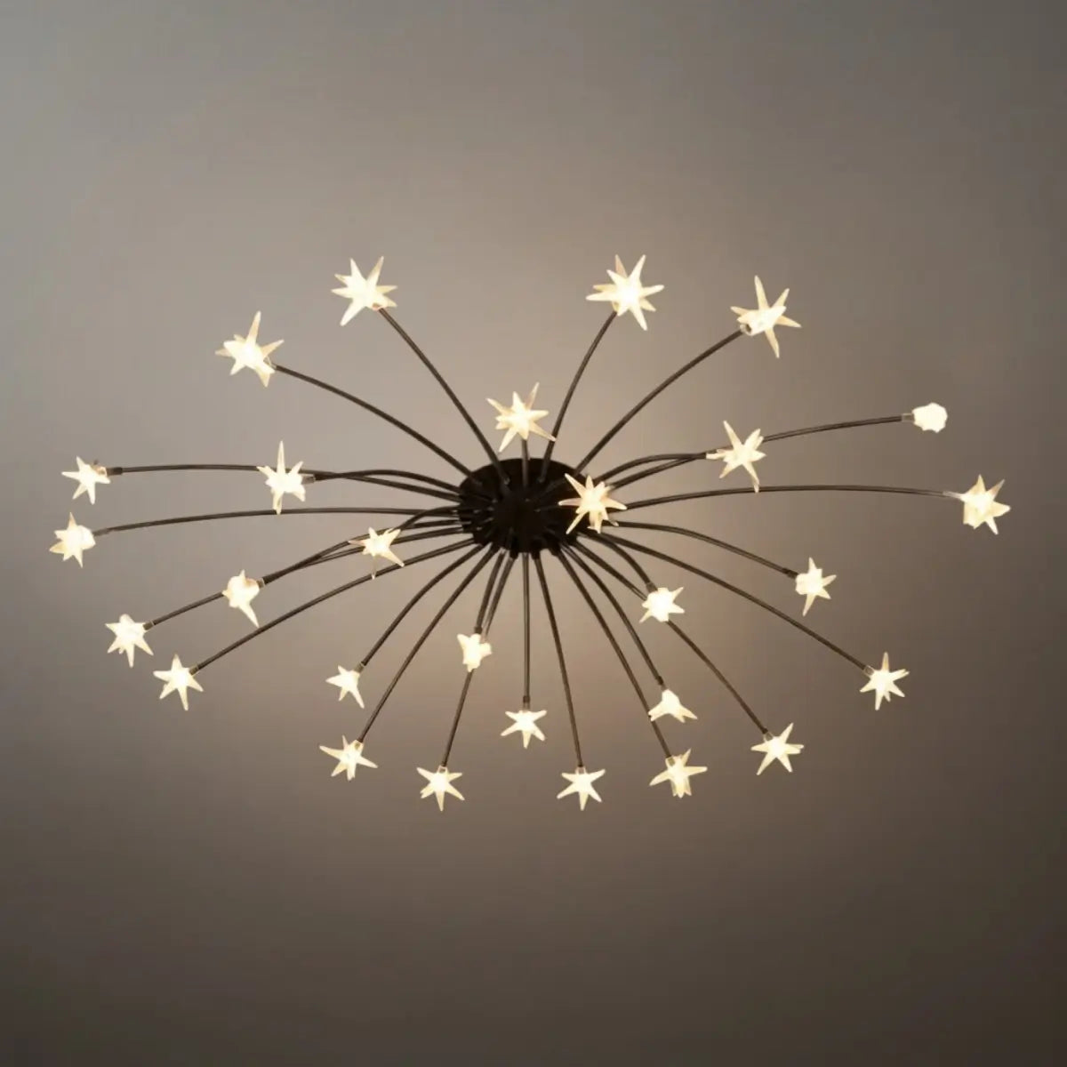 Nebula Art Deco Ceiling Light - Gold/Black/Chrome Metal Fixture for Bedroom
