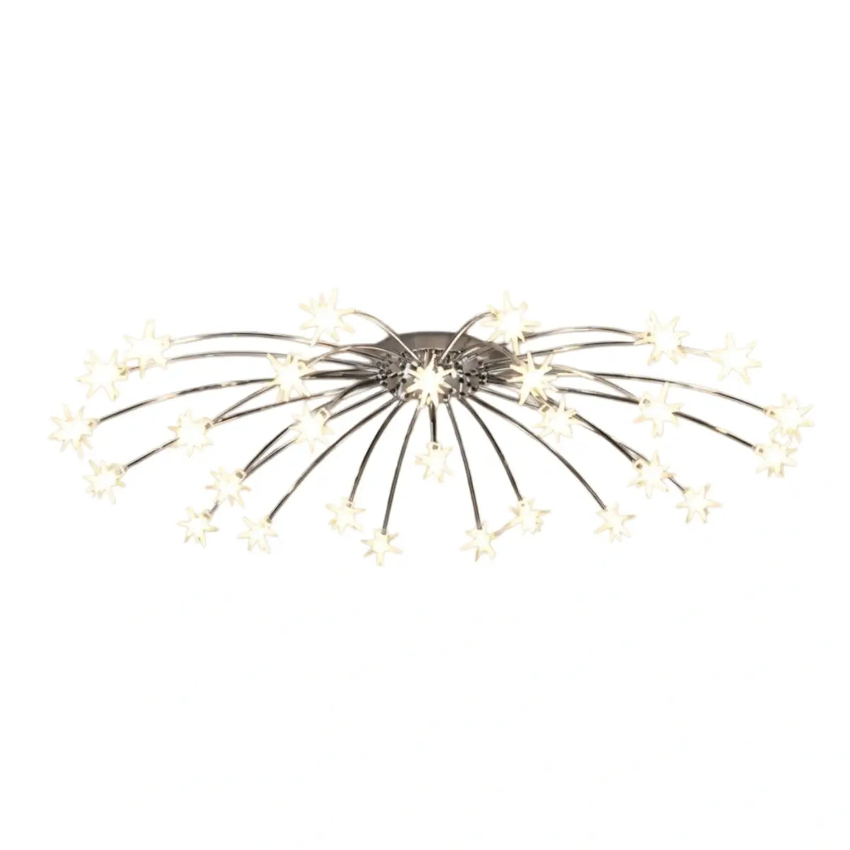 Nebula Art Deco Ceiling Light - Gold/Black/Chrome Metal Fixture for Bedroom